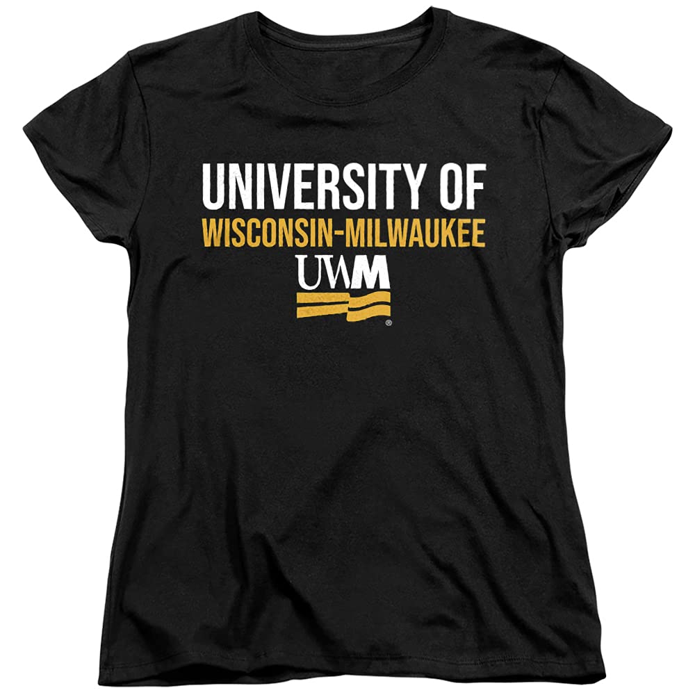 Official University of Wisconsin-Milwaukee Stacked Women's T-Shirt | Comfortable Cotton Tee for School Spirit & Campus Wear