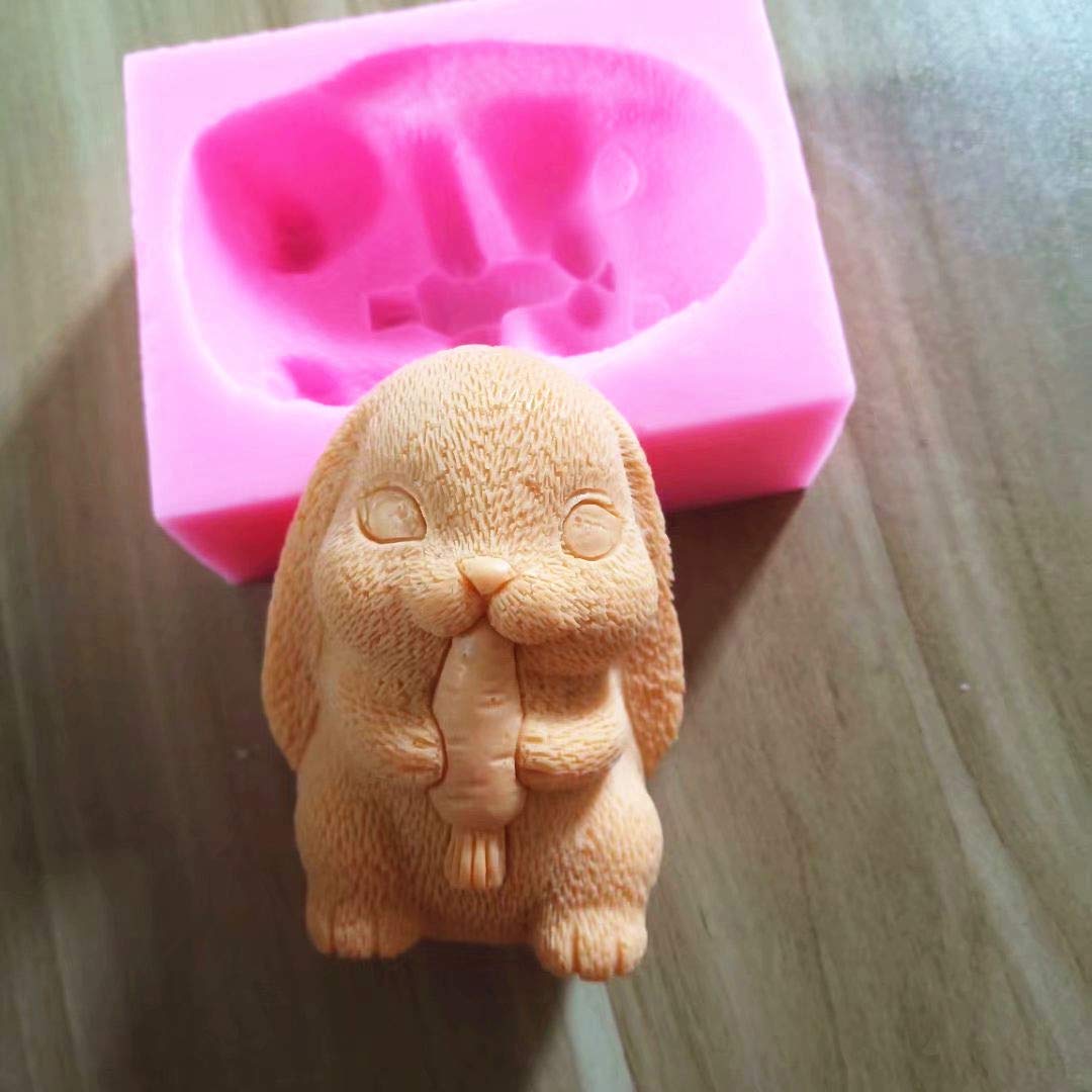 QTMY Easter Bunny Carrot Silicone Molds for Resin, Chocolate, Candy Making - Perfect for Easter Decorations, DIY Crafts & Holiday Baking