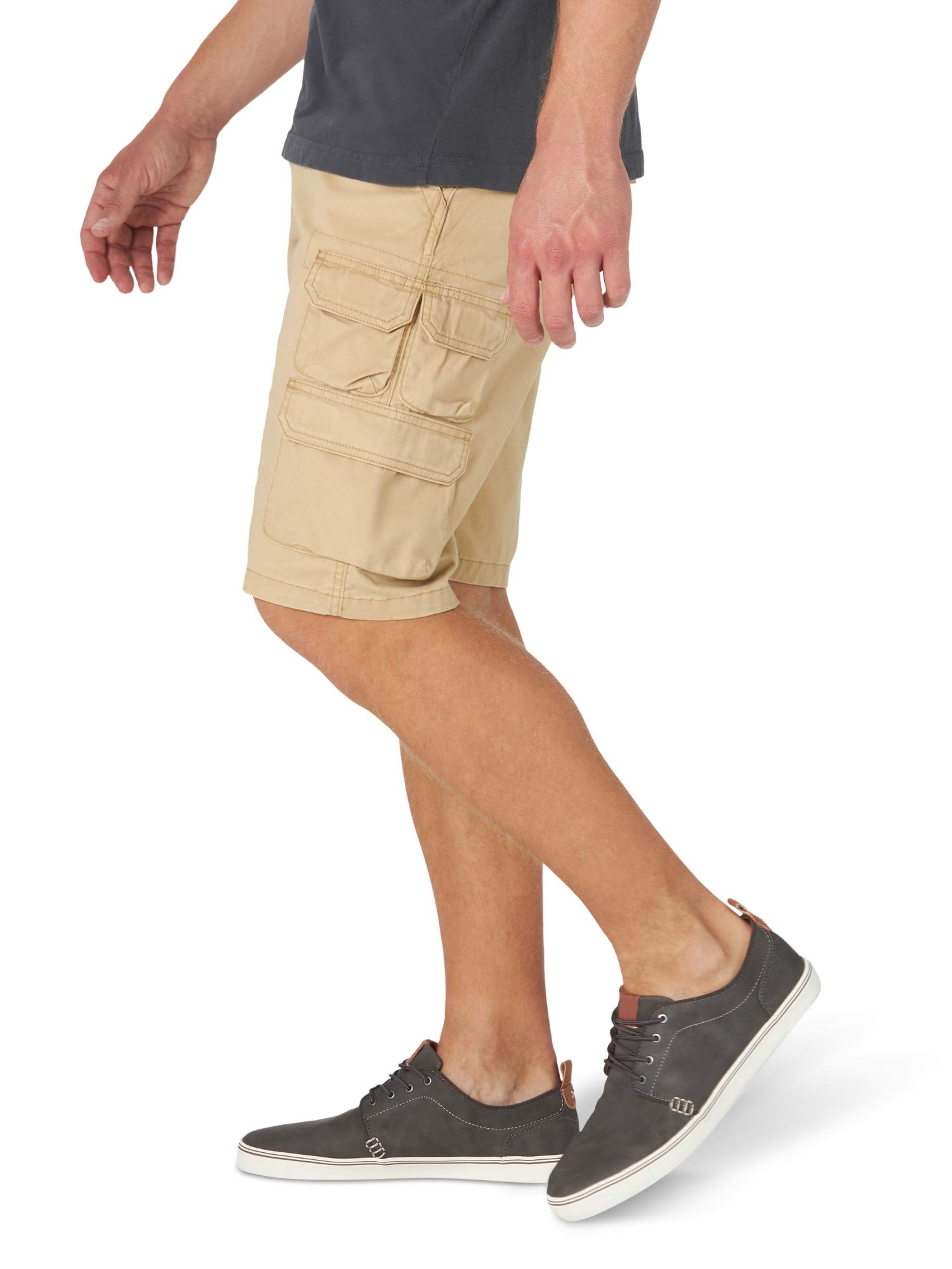 Wrangler Authentics Men's Stretch Twill Cargo Shorts - Comfortable & Durable Casual Shorts for Outdoor Activities, Hiking, and Summer Wear