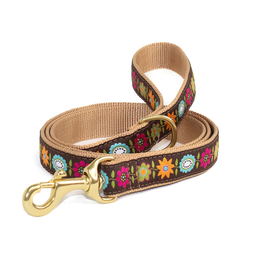 Bella Floral Dog Leash - Adjustable Pet Walking Lead with Comfortable Padded Handle for Small Medium Large Dogs - Perfect for Daily Walks, Training, and Outdoor Adventures