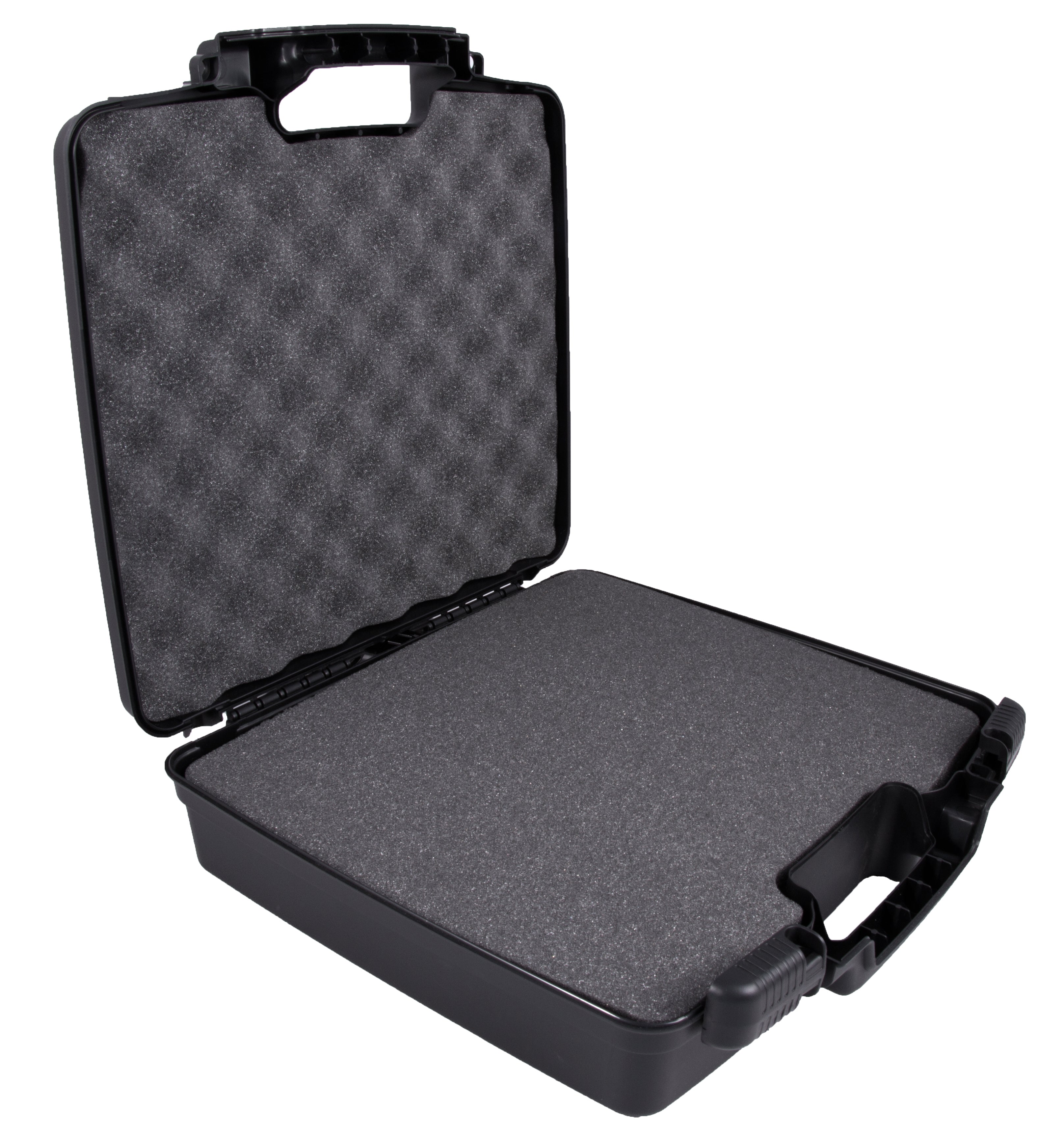 CASEMATIX 15.5 Inch Heavy Duty Hard Travel Case with Lockable Padlock Rings & Customizable Foam - Fits 13.25 x 10.5 x 2 Inch Accessories - Perfect for Camera Gear, DJ Equipment & Electronics Protection