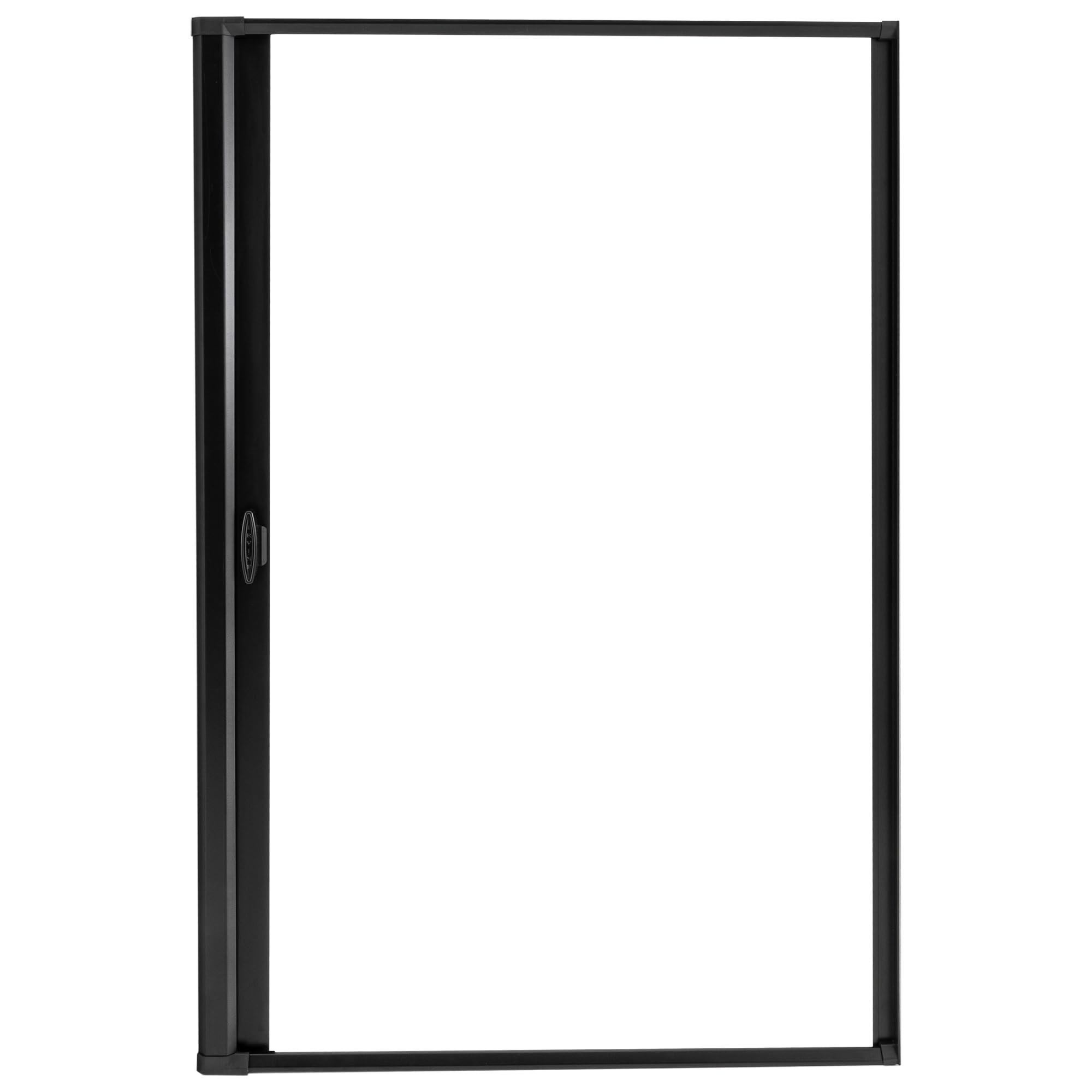 RecPro RV Retractable Rolling Shower Door Replacement - Woven Mesh with Vinyl (Black, 36