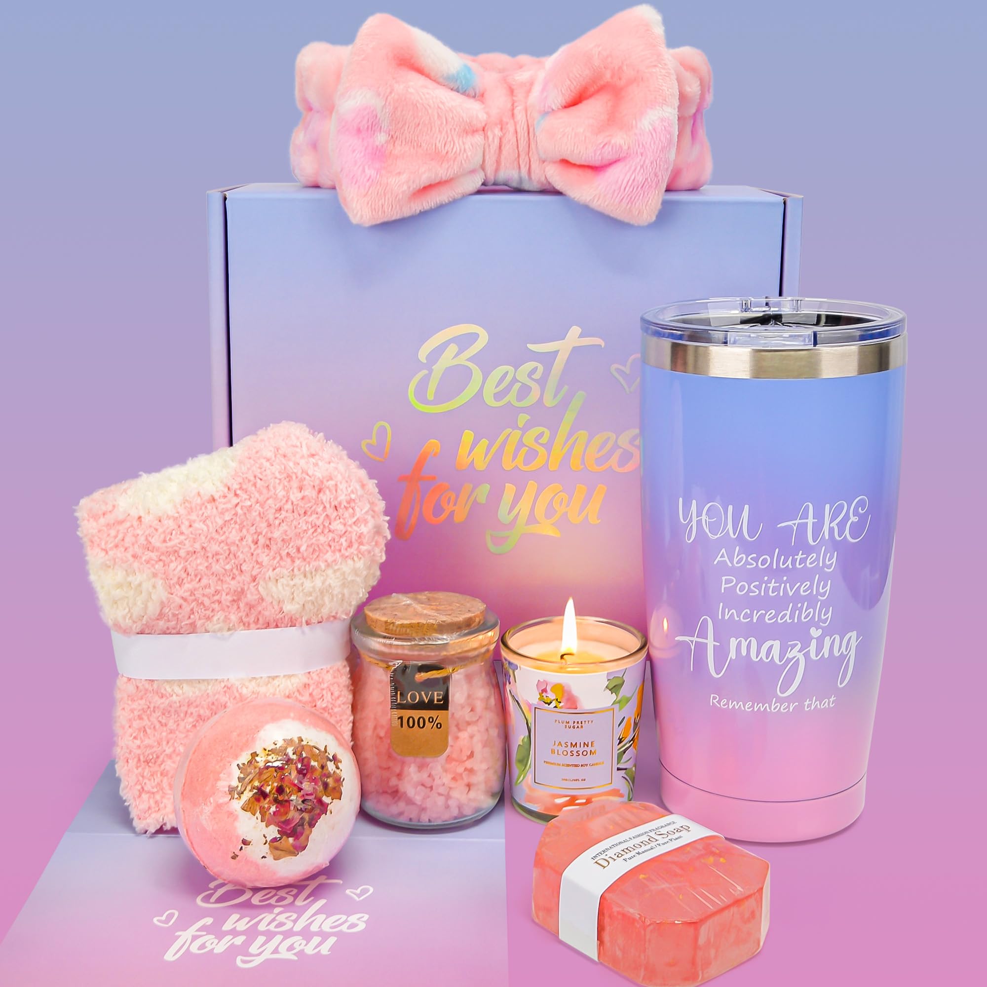 Best Birthday Gifts for Women - Spa Gift Basket Set for Mom, Wife, Girlfriend, Sister & Coworkers - Relaxing Bath & Body Care Essentials - Perfect for Mother's Day, Valentine's Day & Special Occasions