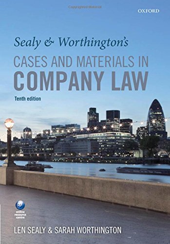 Sealy & Worthington's Company Law Textbook - Cases & Materials for Corporate Legal Studies | Essential for Law Students & Practitioners