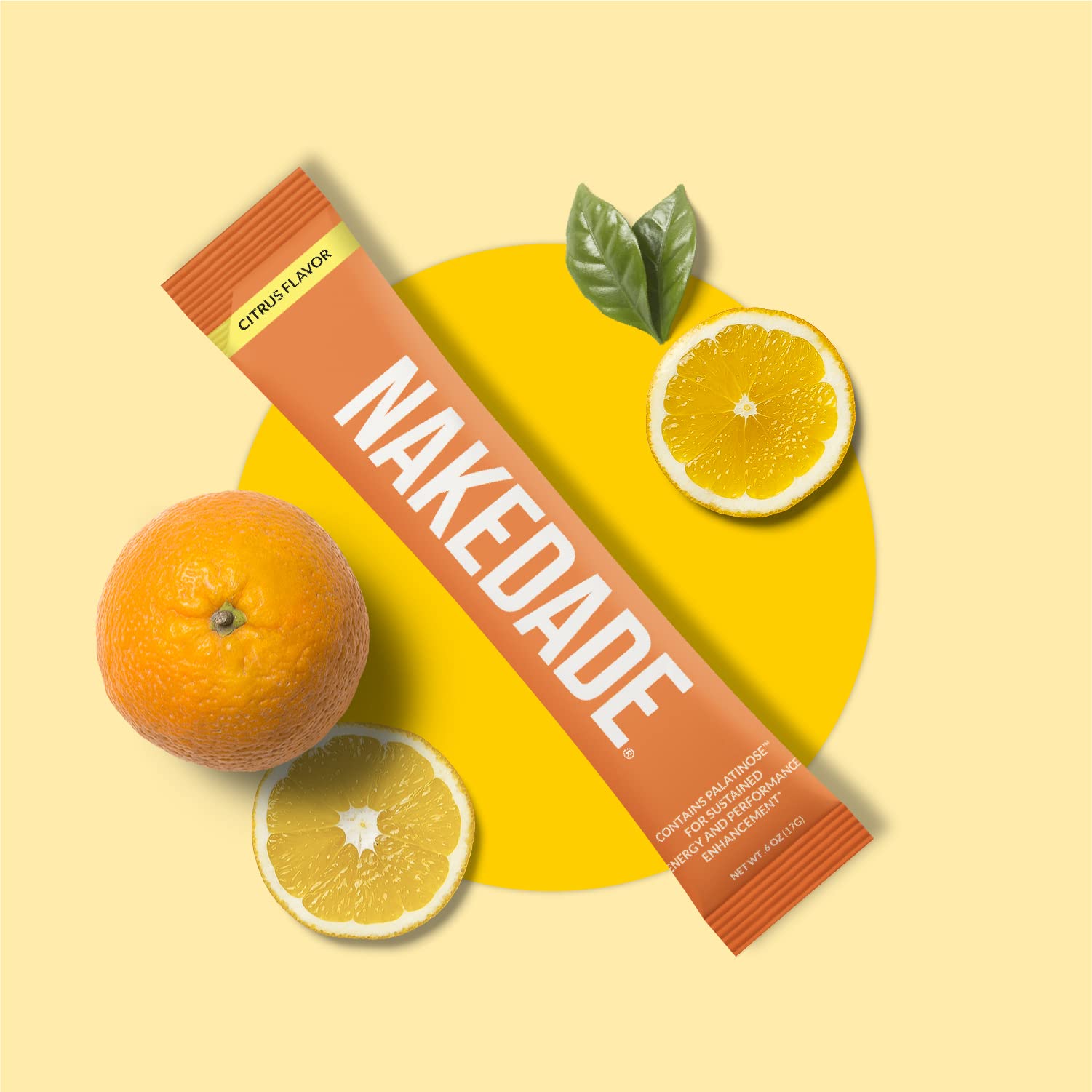 Nakedade Citrus Sports Drink Powder - Electrolyte Powder for Performance Enhancement - Non-GMO, No Artificial Sweeteners, Gluten-Free, Soy-Free, Dairy-Free - Ideal for Workouts, Running, Cycling & Hydration Recovery