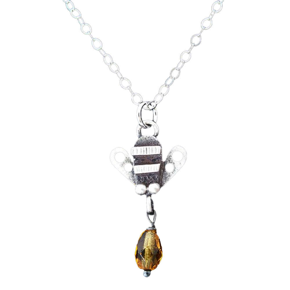 Chickenscratch Honey Bee Necklace - Elegant Gold Bee Pendant for Women, Perfect Gift for Nature Lovers & Beekeepers - Wear for Weddings, Parties & Everyday Fashion