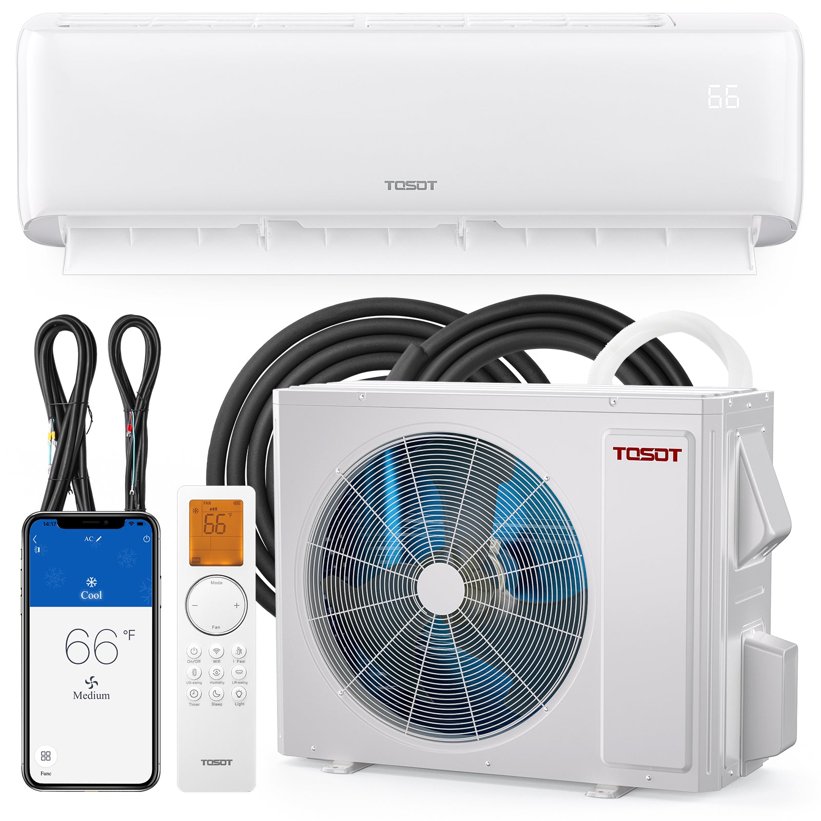 30,000 BTU Mini Split Heat Pump Air Conditioner 230V - Energy Efficient Ductless HVAC System for Home & Office Cooling and Heating | Perfect for Bedrooms, Living Rooms & Small Spaces