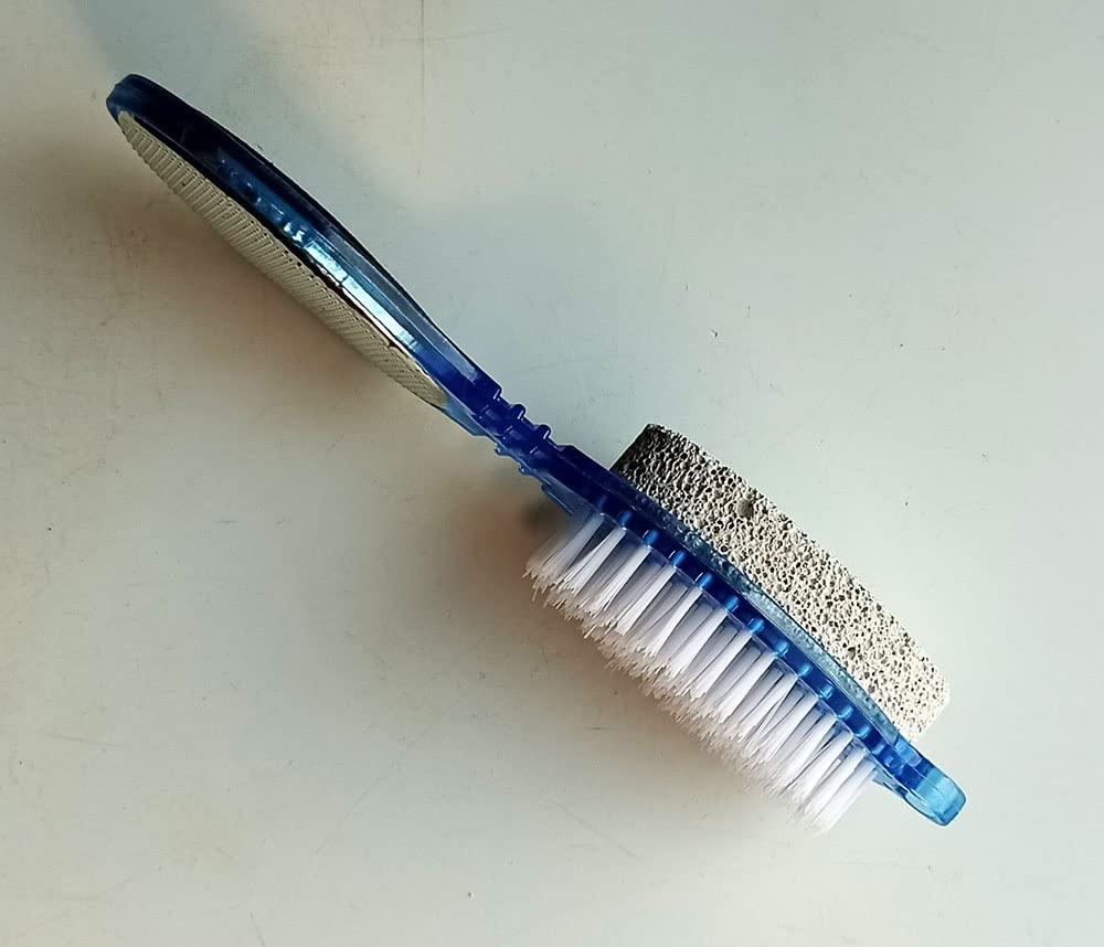 4-in-1 Pedicure Paddle Tool Kit - Professional Foot Care Set with Exfoliating Brush, Callus Remover & Nail Cleaner - Perfect for Home Spa, Salon & Travel Use