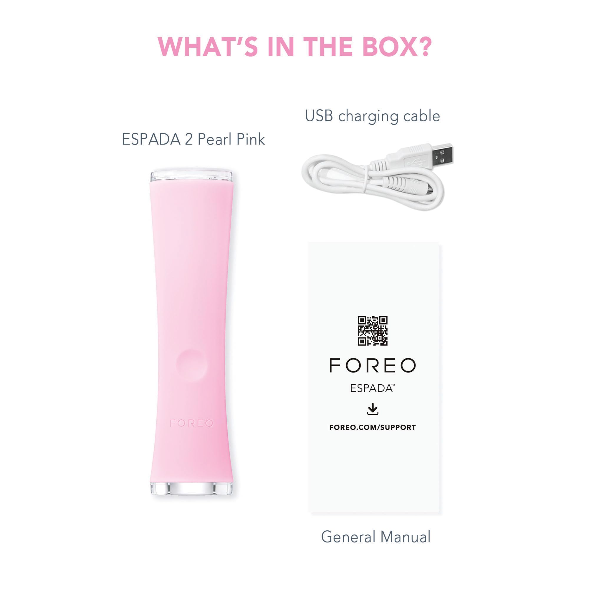 Foreo ESPADA 2 LED Light Therapy Acne Treatment Device - Blue & Red Light Therapy for Blemish & Scar Removal - Medical-Grade Silicone Skincare Tool - Perfect for Daily Acne Care & Post-Breakout Recovery