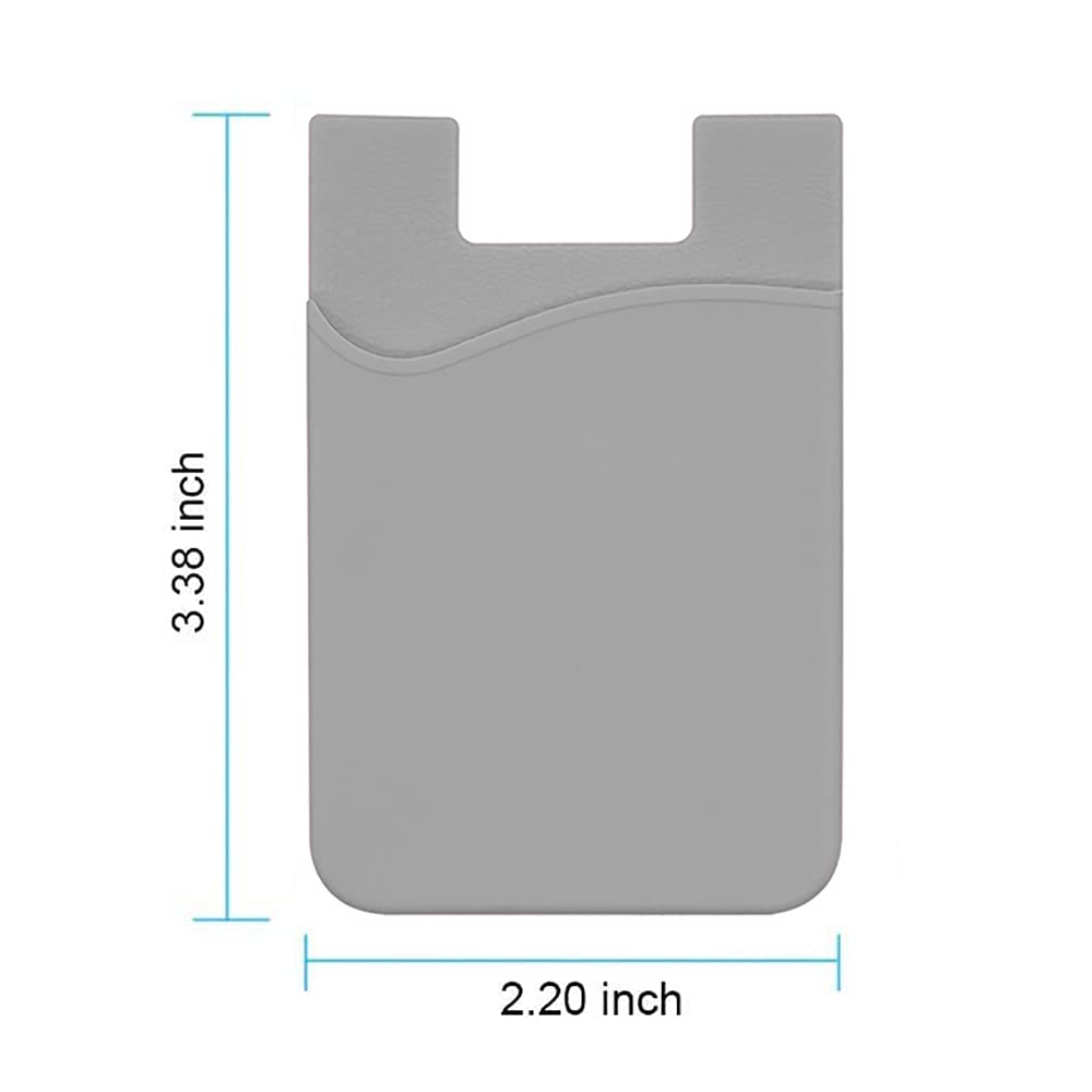6PCS Silicone Adhesive Phone Card Holder - Wallet for Credit Cards, ID & Business Cards - Compatible with iPhone, Samsung Galaxy & Android Smartphones - Perfect for Work, Travel & Everyday Use