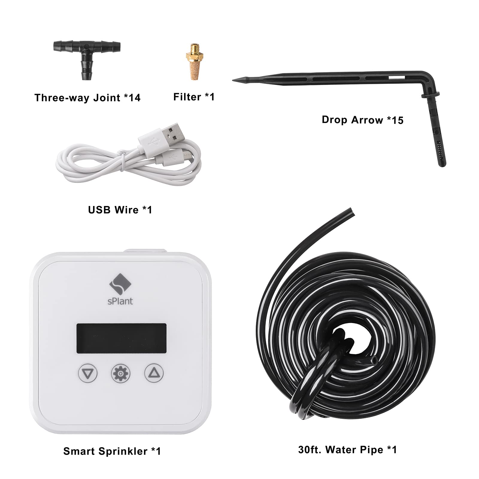 Upgraded LCD Automatic Drip Irrigation Kit for 15 Plants - DIY Self Watering System with Digital Programmable Timer - Indoor House Plant Waterer for Vacation & Home Gardening - Perfect for Potted Plants, Greenhouses, and Balcony Gardens