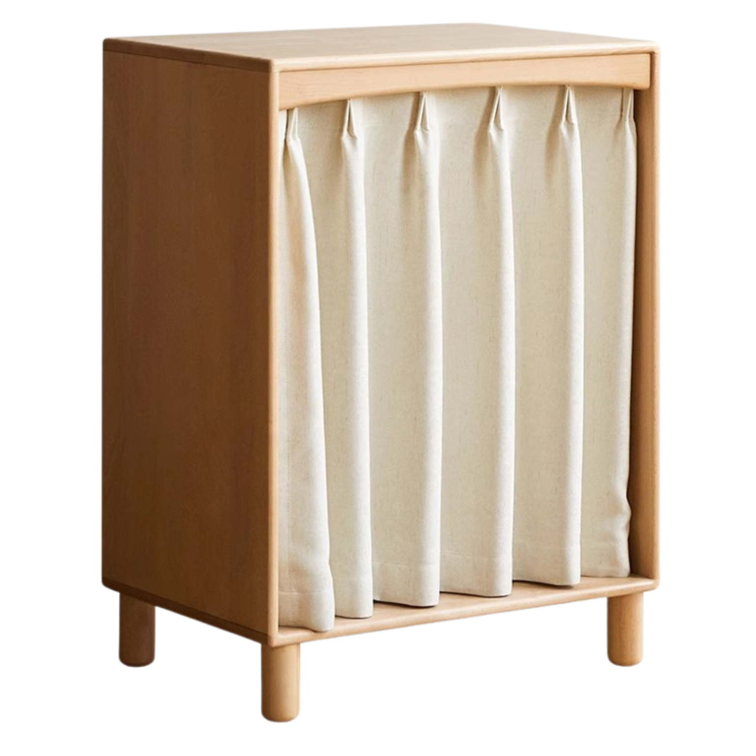 Solid Wood Beech & Rubber Kids Wardrobe - Multi-Functional Storage Cabinet for Bedroom, Nursery, and Playroom Organization