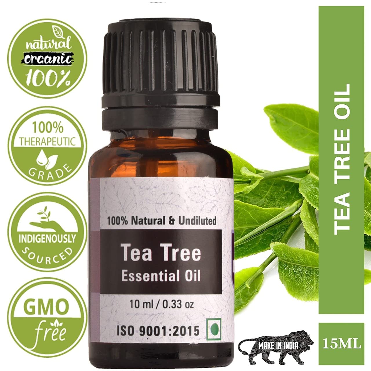 Nuvotone Tea Tree Essential Oil for Skin, Hair & Acne Treatment - 100% Pure Natural Oil for Face Care, Scalp Health & Blemish Relief - Perfect for Aromatherapy, DIY Beauty & Home Remedies