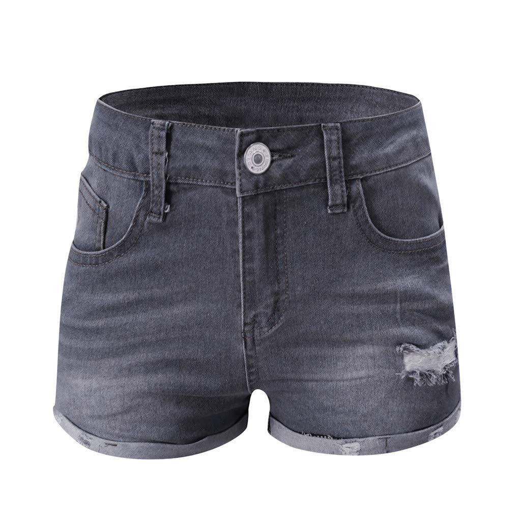 High Waisted Ripped Denim Shorts for Women - Casual Summer Style