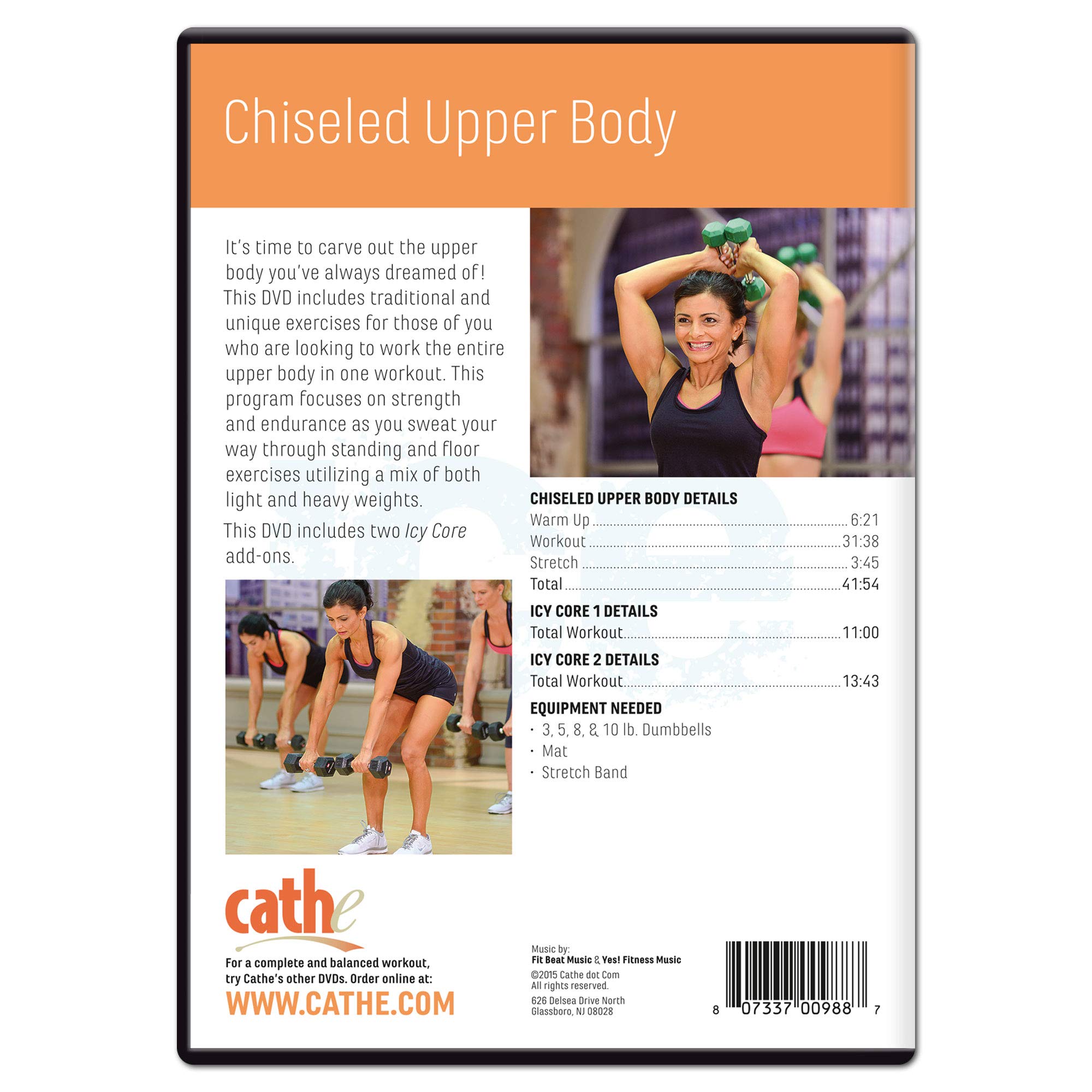 Cathe Friedrich's ICE Chiseled Upper Body Workout DVD - Strength Training for Women | Home Gym Fitness Routine for Toned Arms, Shoulders & Back
