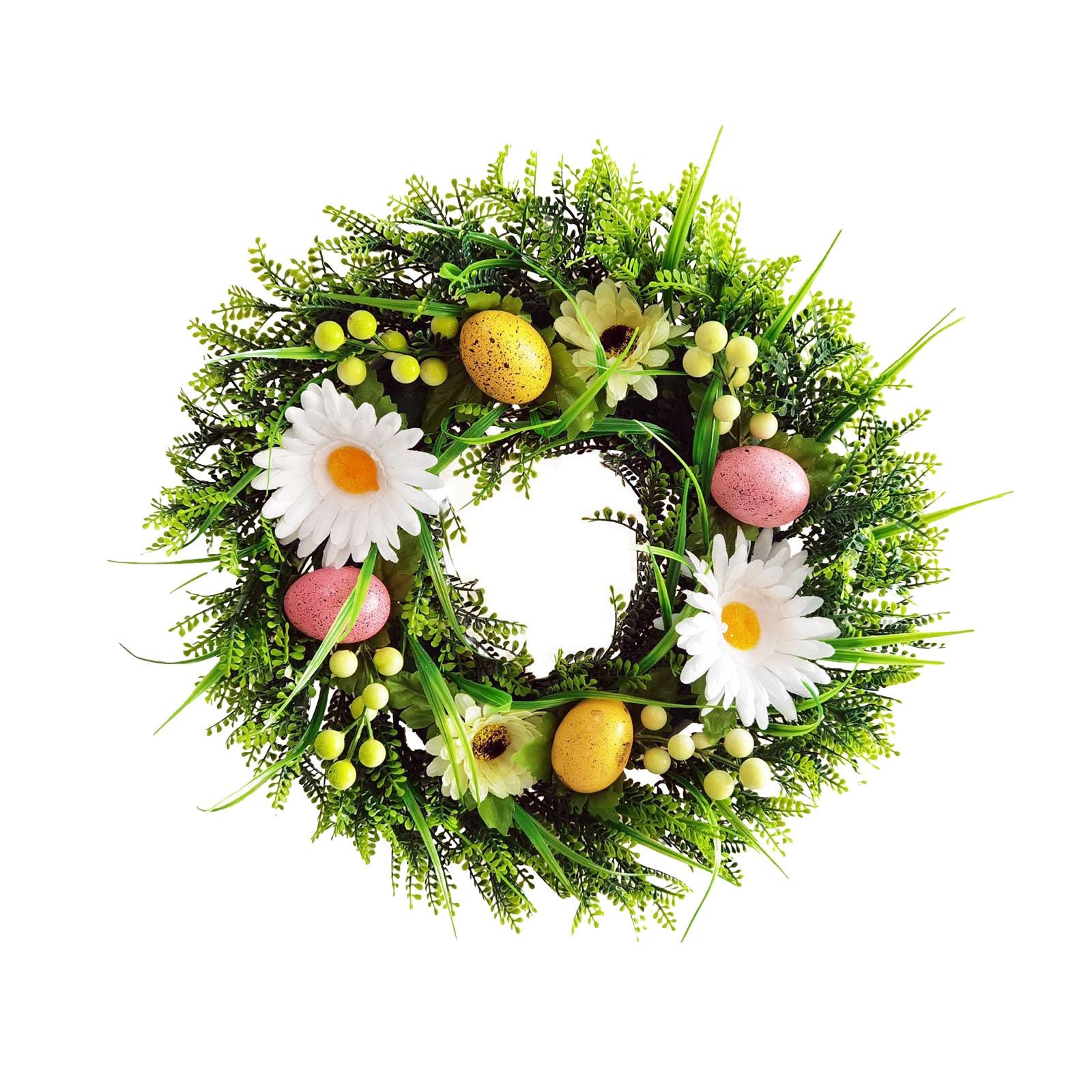 Easter Sunflower Wreath - Rattan Hanging Door Decor for Spring, Home & Outdoor Use - Perfect for Easter, Front Door, Wall, and Party Decorations