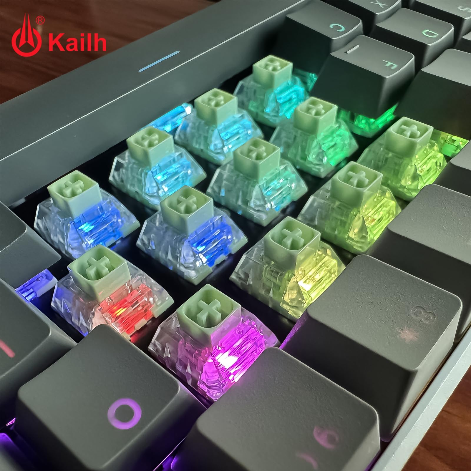 Kailh Box Bamboo Switches for MX Mechanical Keyboard - 3-Pin 55gf Thick Clicky Switches with Firm Response, RGB Compatible & Crisp Sound (90pcs) - Perfect for Gaming, Typing & Custom Keyboard Builds