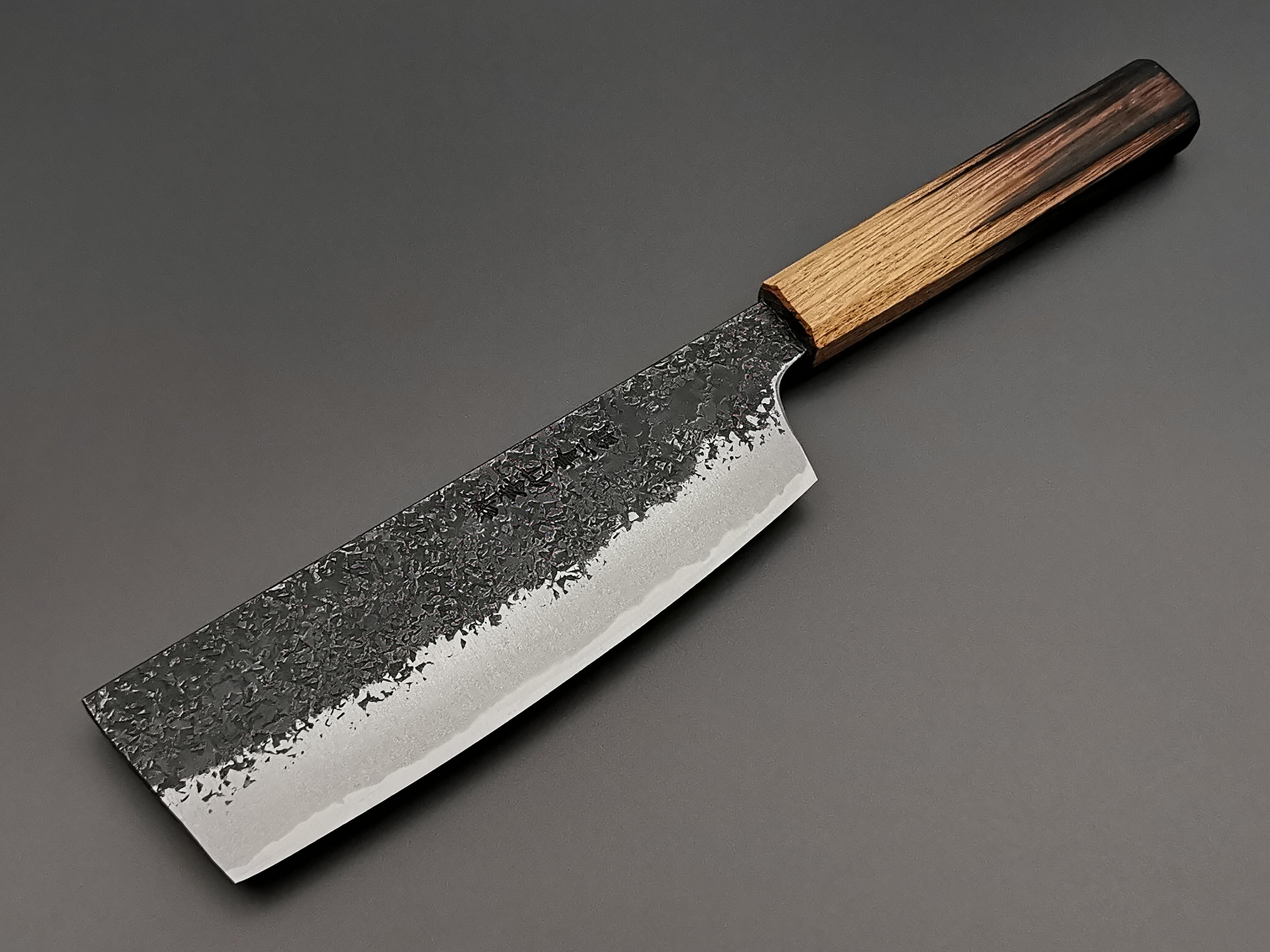Premium Itsuo Doi Homura Guren Blue #2 Nakiri Knife - Japanese High-Carbon Steel Kitchen Knife for Professional Chefs & Home Cooking - Perfect for Slicing Vegetables, Herbs & Sushi Ingredients