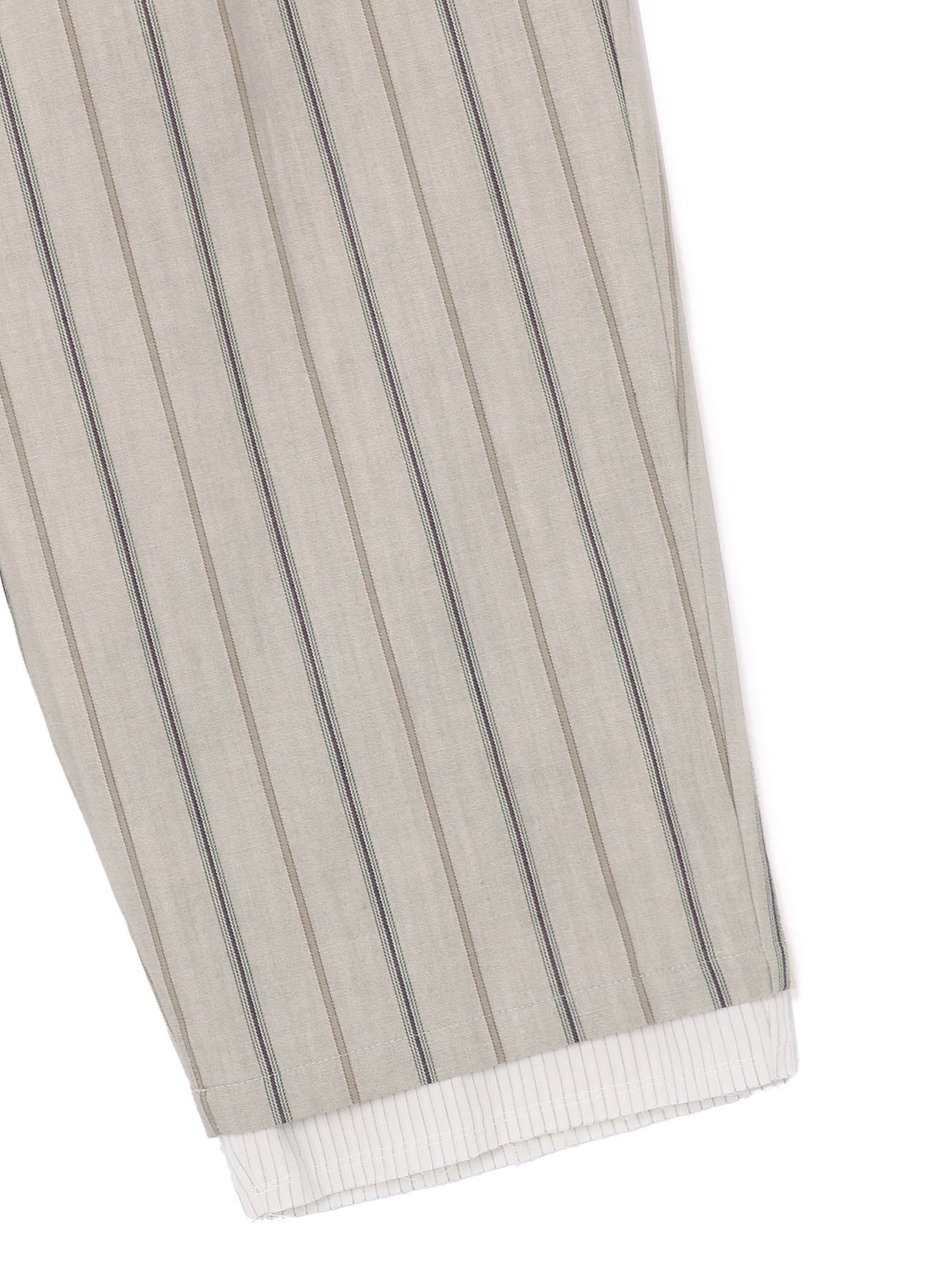 Stylish Cotton Stripe Ink Dyed Double Tuck Tapered Pants for Men - Comfortable Slim Fit Casual Trousers for Office, Travel & Everyday Wear