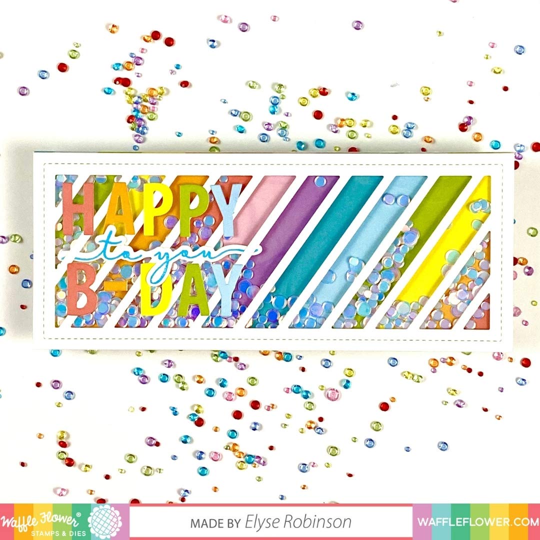 Waffle Flower Slimline Angled Panel Die - Perfect for Card Making, Scrapbooking & DIY Paper Crafts - Create Stunning Greeting Cards and Home Decor
