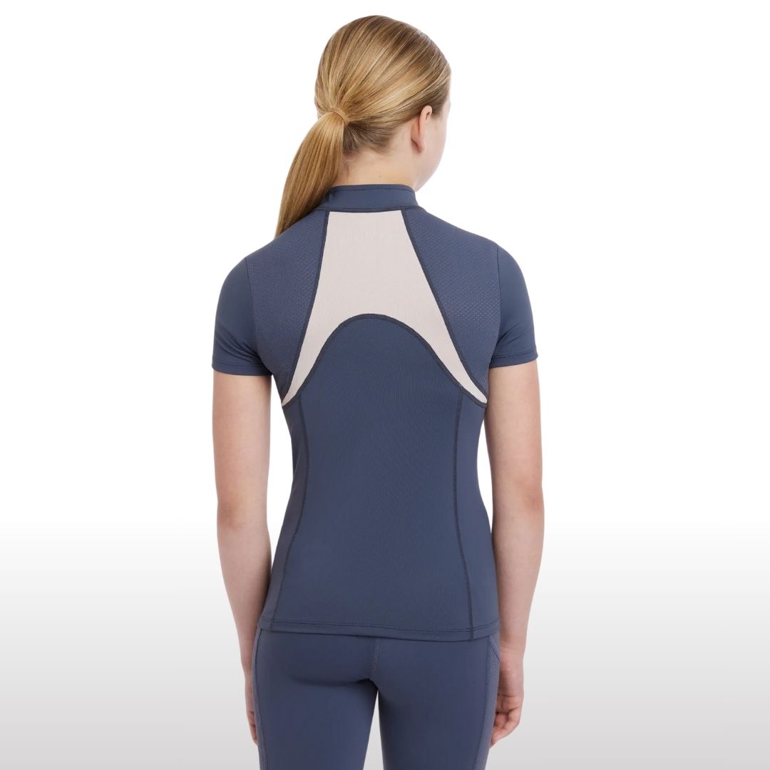 LeMieux Young Rider Short Sleeve Mia Mesh Base Layer - Breathable Equestrian Shirt for Horse Riding & Training - Perfect for Summer Riding Lessons & Stable Work