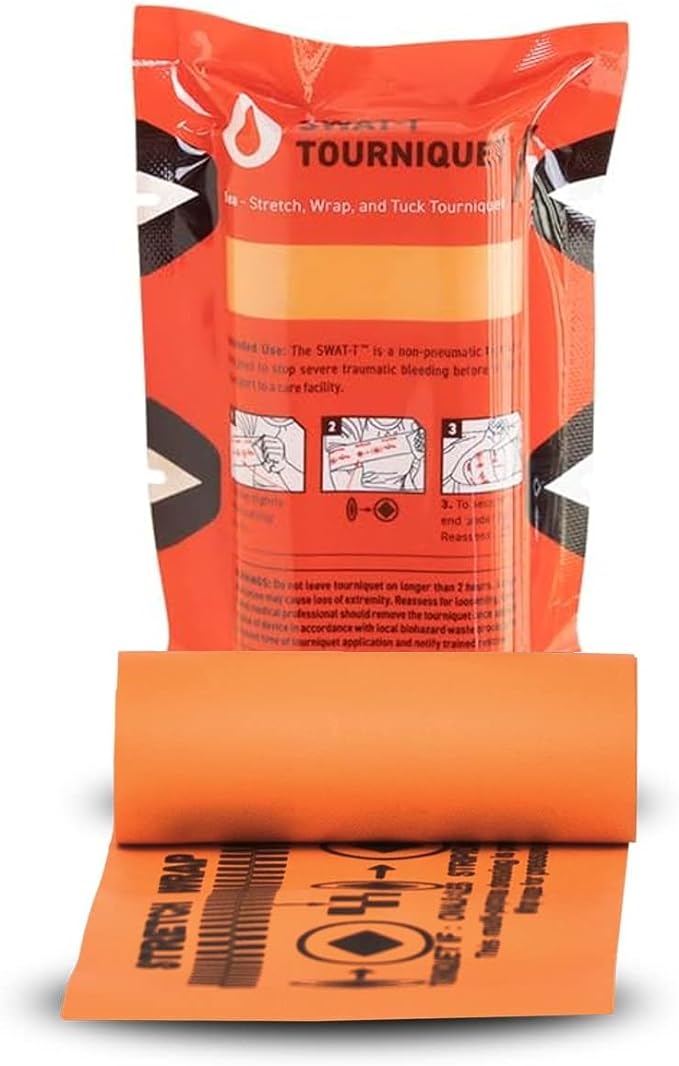 SWAT-T Tourniquet - 10.2 x 137cm Emergency First Aid Kit for Tactical, Military & Outdoor Survival - Perfect for Hiking, Camping & Trauma Situations