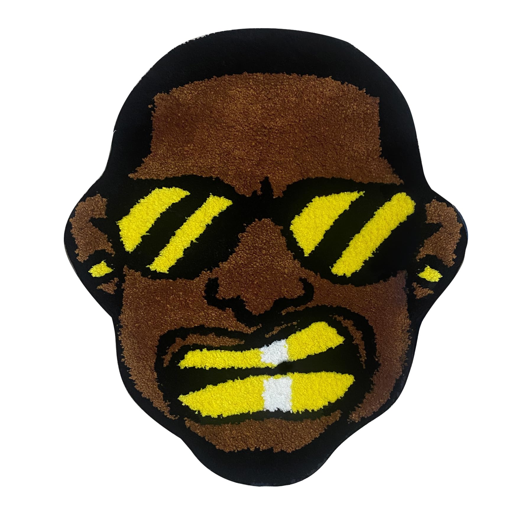 Angry Swag Man Rug - Trendy Hypebeast Bedroom Rug for Men, Soft High-Pile Flocking Aesthetic Decor, Y2K Funky Living Room Carpet 24×28 Inches - Perfect for Gaming Rooms, Dorm Decor & Urban Streetwear Style Spaces