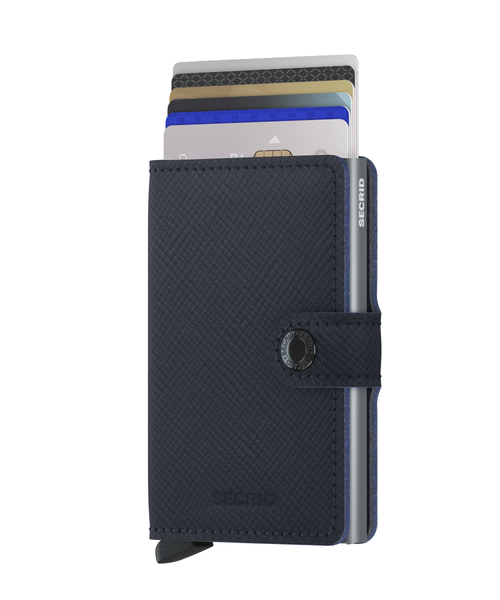 SECRID Miniwallet Saffiano Leather RFID Blocking Slim Wallet - Perfect for Travel, Business & Everyday Use