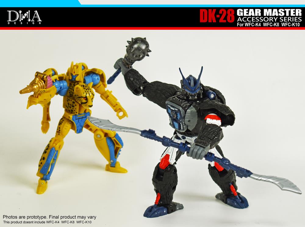 DNA Design DK 28 Gear Master Accessory Set - Upgrade Kit for WFC K4/K8/K10 Transformers Figures - Enhance Your Collection for Display & Battle Scenes