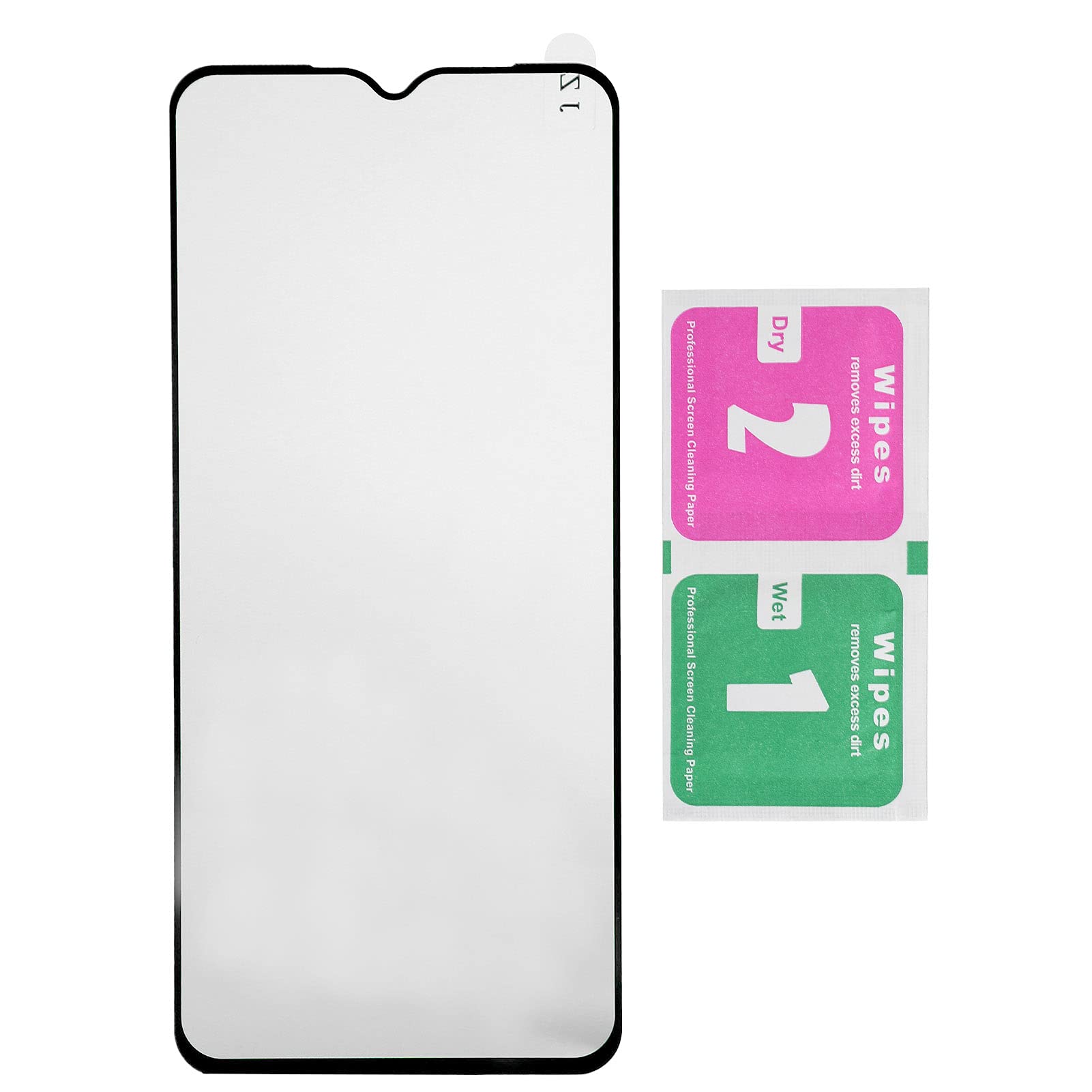 Redmi 9A Tempered Glass Screen Protector - Full Coverage HD Clear Anti-Scratch Film for Xiaomi Redmi 9A Smartphone (Black) - Perfect for Daily Protection & Gaming