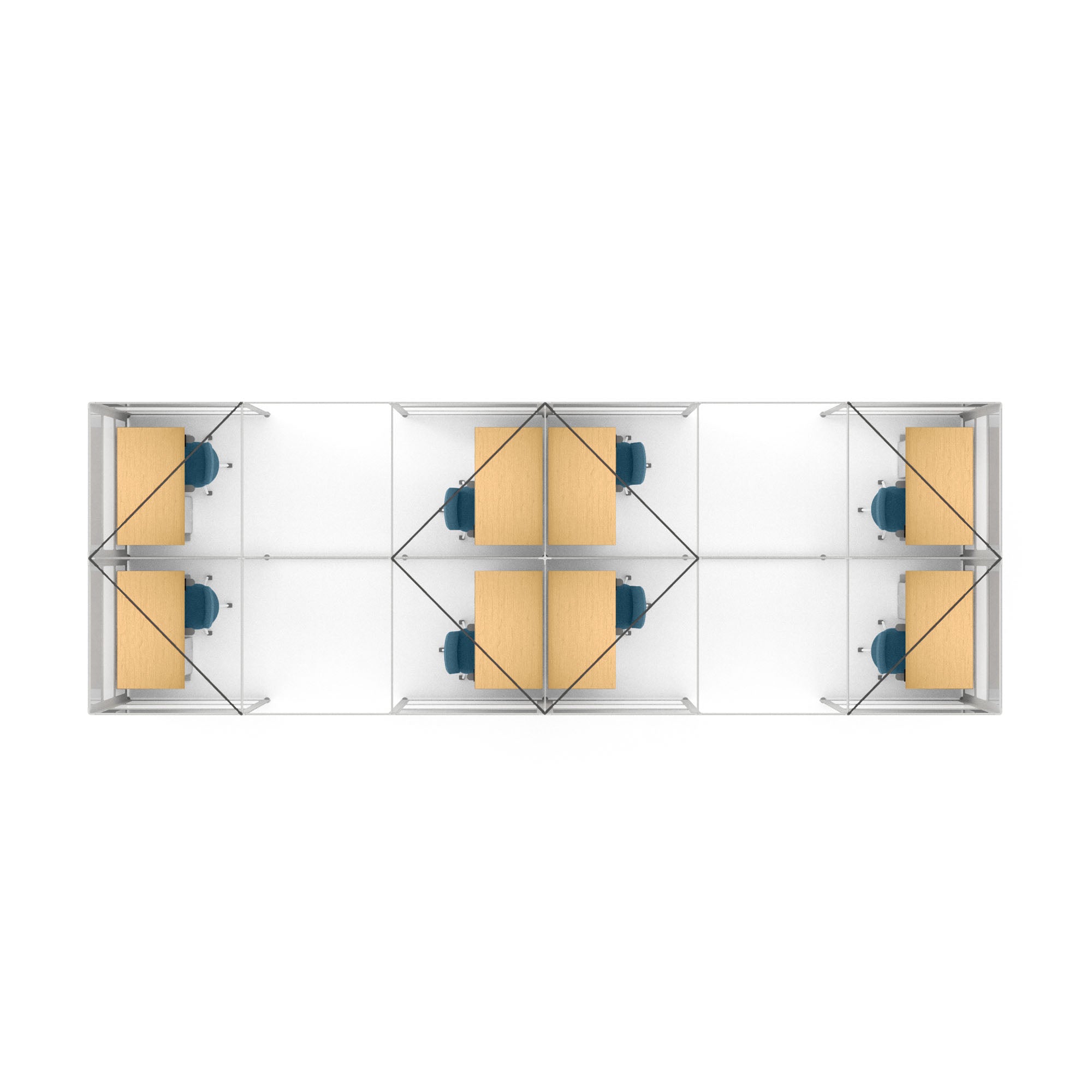 PoppinSpaces Hive Space for 8 - Modular Office Desk Organizer for Home & Office - Perfect for Pens, Pencils, Markers & Stationery Storage