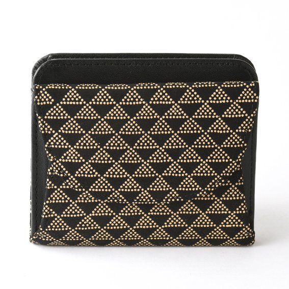 Premium Japanese Deerskin Leather Fold Wallet with Urushi Lacquer - Scale Pattern in Gray Black | Handmade in Japan | Stylish & Durable for Everyday Use, Travel & Business