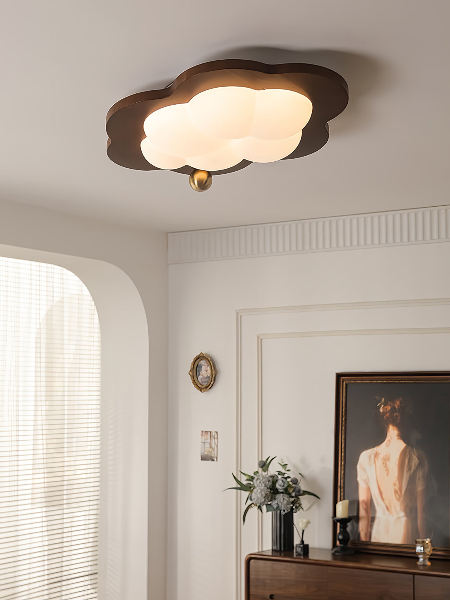 Dreamscape Ceiling Light Fixture - Modern LED Flush Mount Lighting for Bedroom, Living Room & Kitchen - Dimmable Bright White Light for Home Decor & Interior Design