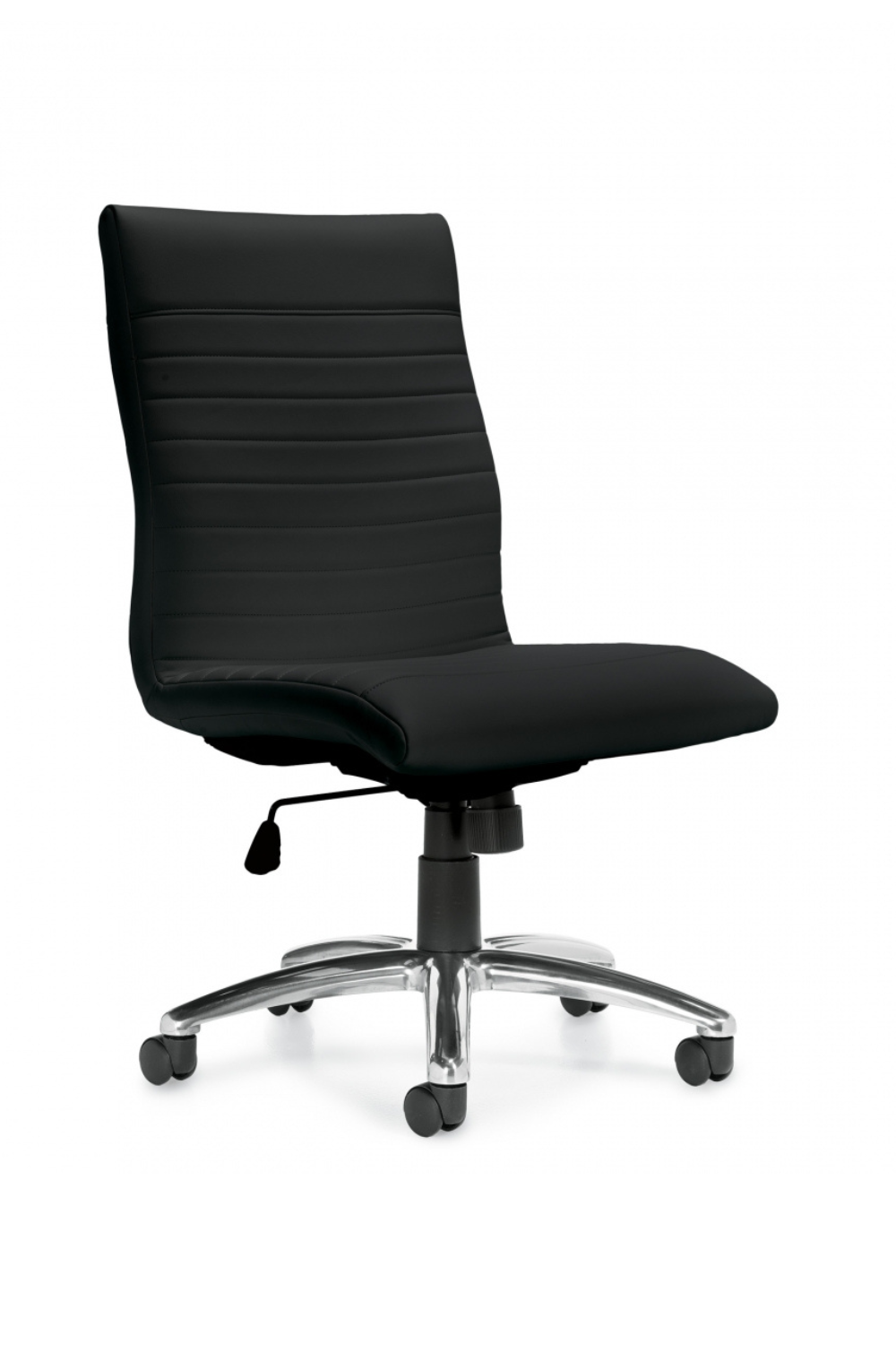 Luxhide Executive Armless Office Chair by Offices To Go (OTG11732) - Ergonomic Desk Chair for Home & Business Workspaces