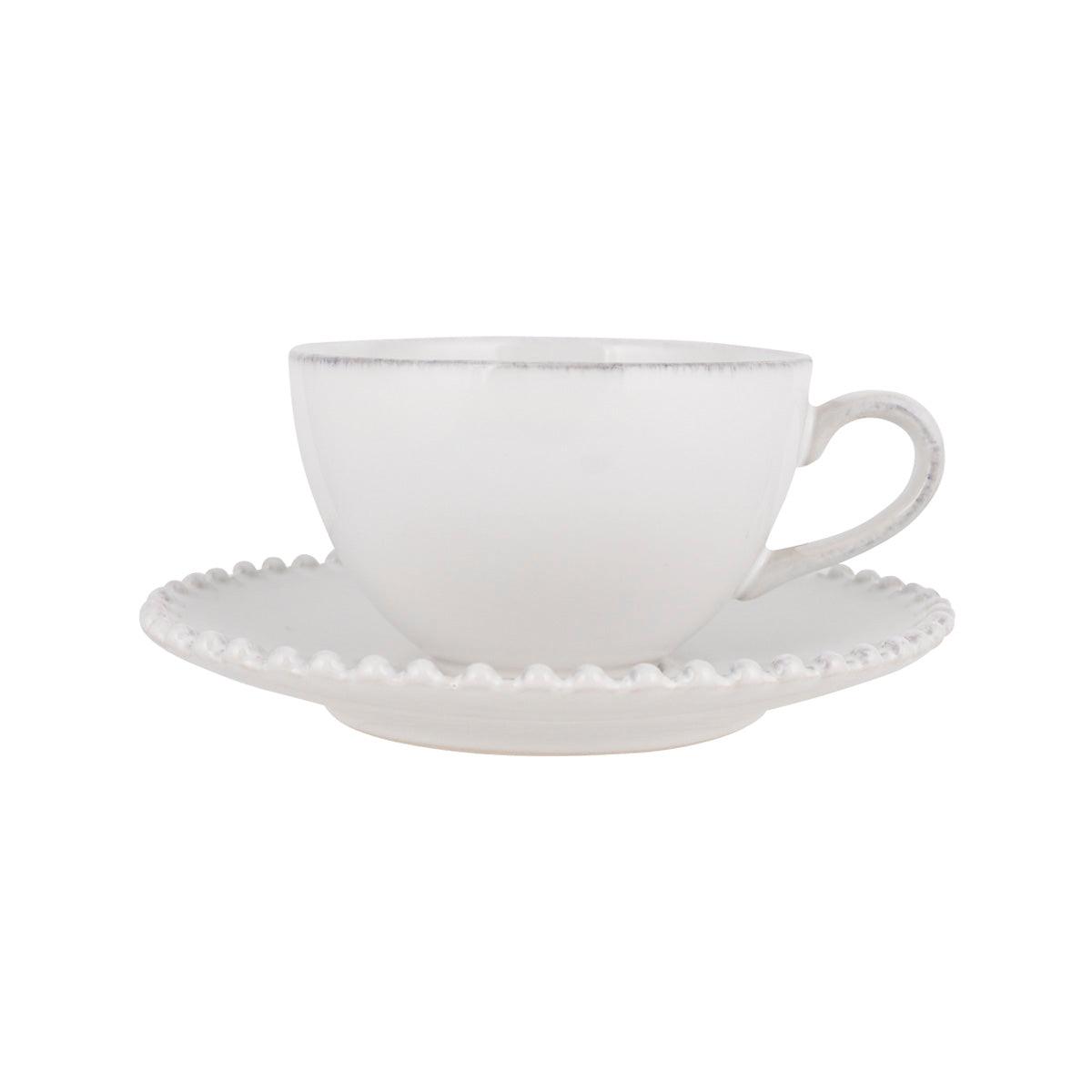 Elegant COSTA NOVA Tea Cup and Saucer Set - 250mL Porcelain Tea Cup for Afternoon Tea, Coffee, or Hot Beverages - Perfect for Home, Office, or Gift Giving