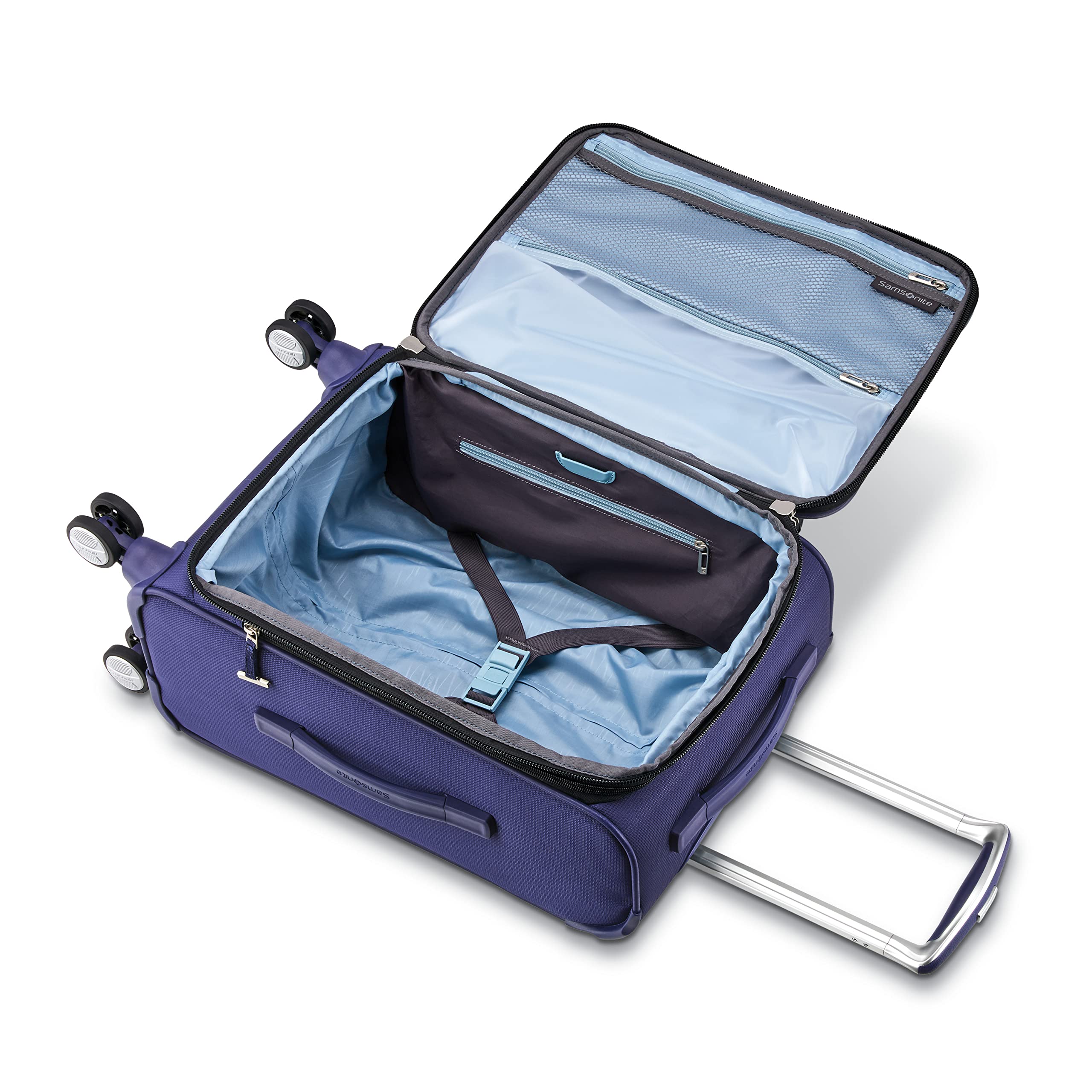 Samsonite Solyte DLX Softside Expandable Luggage Set with 360° Spinner Wheels, 3-Piece (20/25/29 Inch) - Lightweight Durable Suitcase for Travel, Iris Blue | Perfect for Business Trips, Vacations & Family Getaways