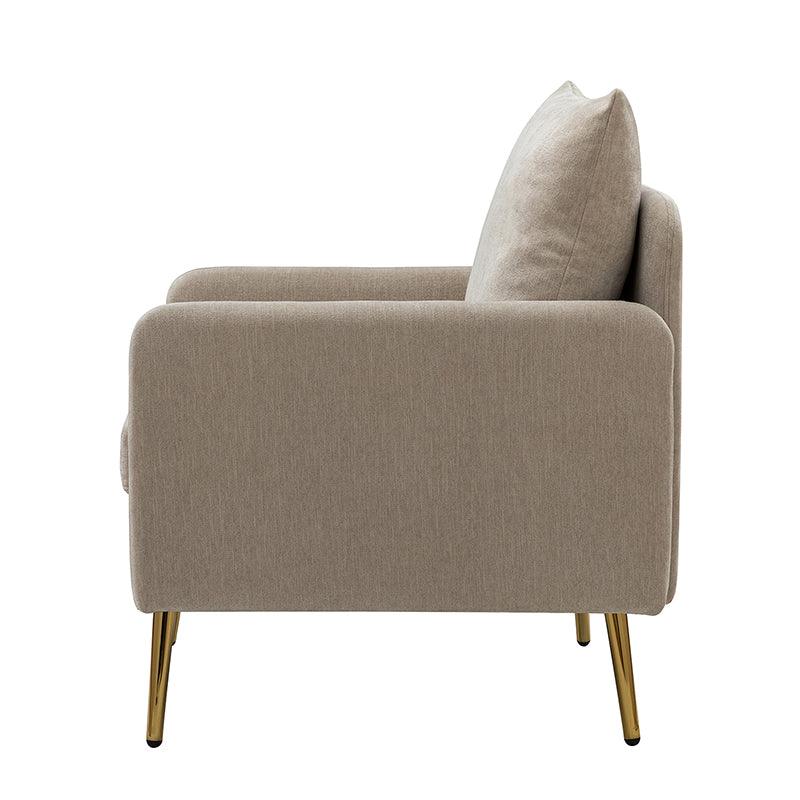 Laertiades Modern Upholstered Accent Armchair with Removable Cushion, Sturdy Metal Legs & High-Density Foam - Perfect for Living Room, Bedroom, or Office Decor