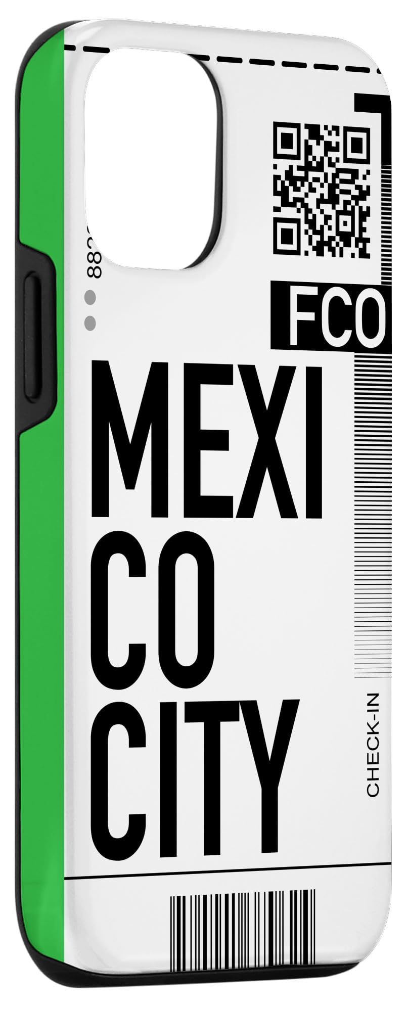 iPhone 12/12 Pro Mexico City Air Ticket Phone Case - Stylish Boarding Pass Design for Travel Enthusiasts - Perfect for Airport and Plane Adventures
