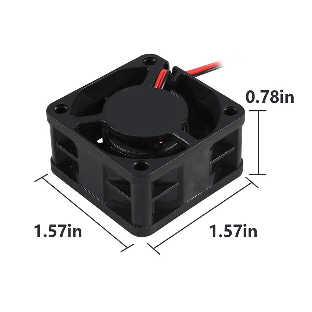 4PCS 40x20mm Brushless DC 12V Cooling Fan - 4020 3D Printer Fan 40x40x20mm for Hotend Extruder, Inverter & Storage Equipment (Routers, Switches) - Perfect for 3D Printing, Electronics Cooling & Server Rack Ventilation