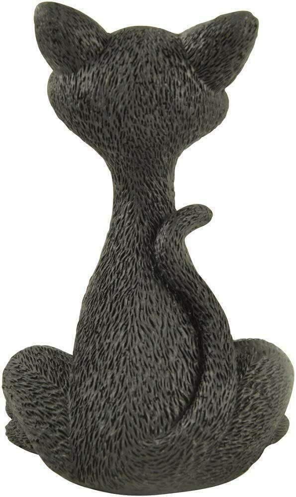 Happy Black Cat Figurine - Cute Home & Office Decor for Cat Lovers - Perfect Gift Idea