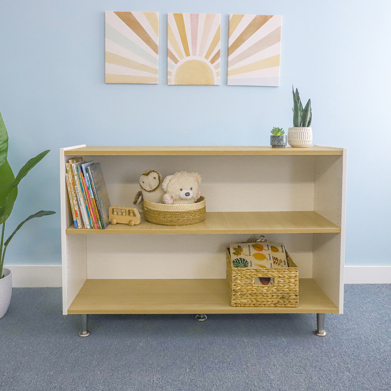 Elevated Adjustable Shelf Cabinet 33H - Modern Storage Solution for Kitchen, Bathroom & Office Organization - WB1918