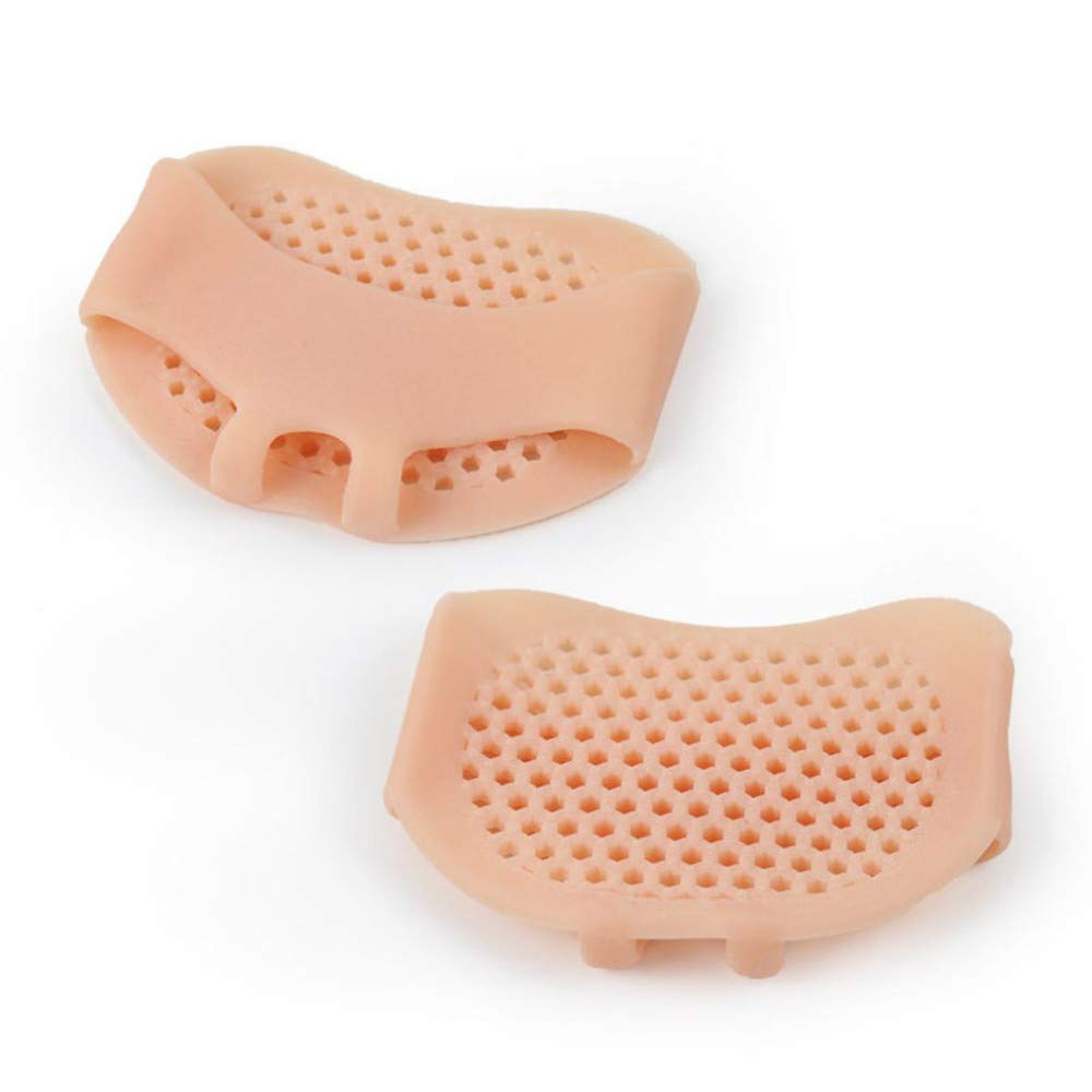 1 Pair of Silicone Forefoot Pads - Metatarsal Cushion Support for Ball of Foot Pain Relief, Breathable Honeycomb Gel Pads for Women & Men - Perfect for Running, High Heels, and Standing All Day