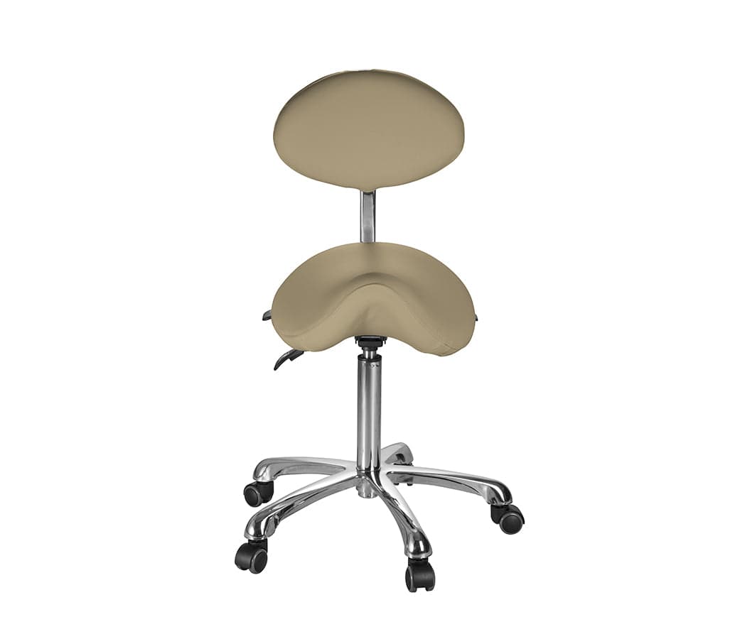 Professional Adjustable Beautician & Salon Stool with Backrest - Heavy Duty Hydraulic Styling Chair for Hairdressers, Barbers, Makeup Artists - Perfect for Salons, Spas & Home Beauty Stations
