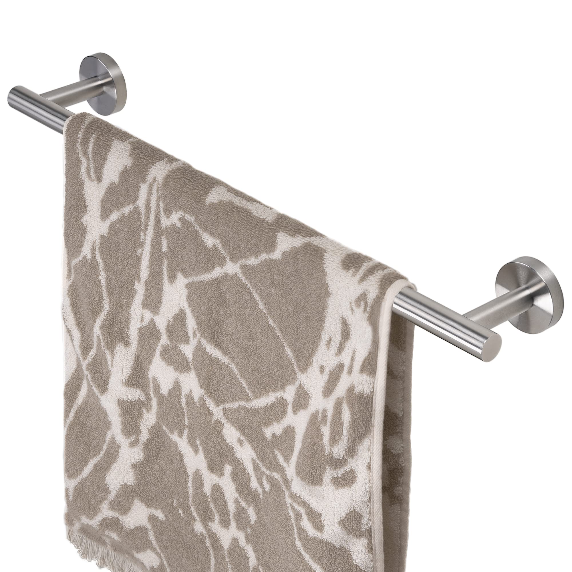 HITSLAM Brushed Nickel 19.8 Inch Towel Bar - Premium SUS304 Stainless Steel Bathroom Towel Rack - Wall Mounted Modern Bath Towel Holder with Hardware Accessories - Perfect for Bathroom, Spa, and Home Decor