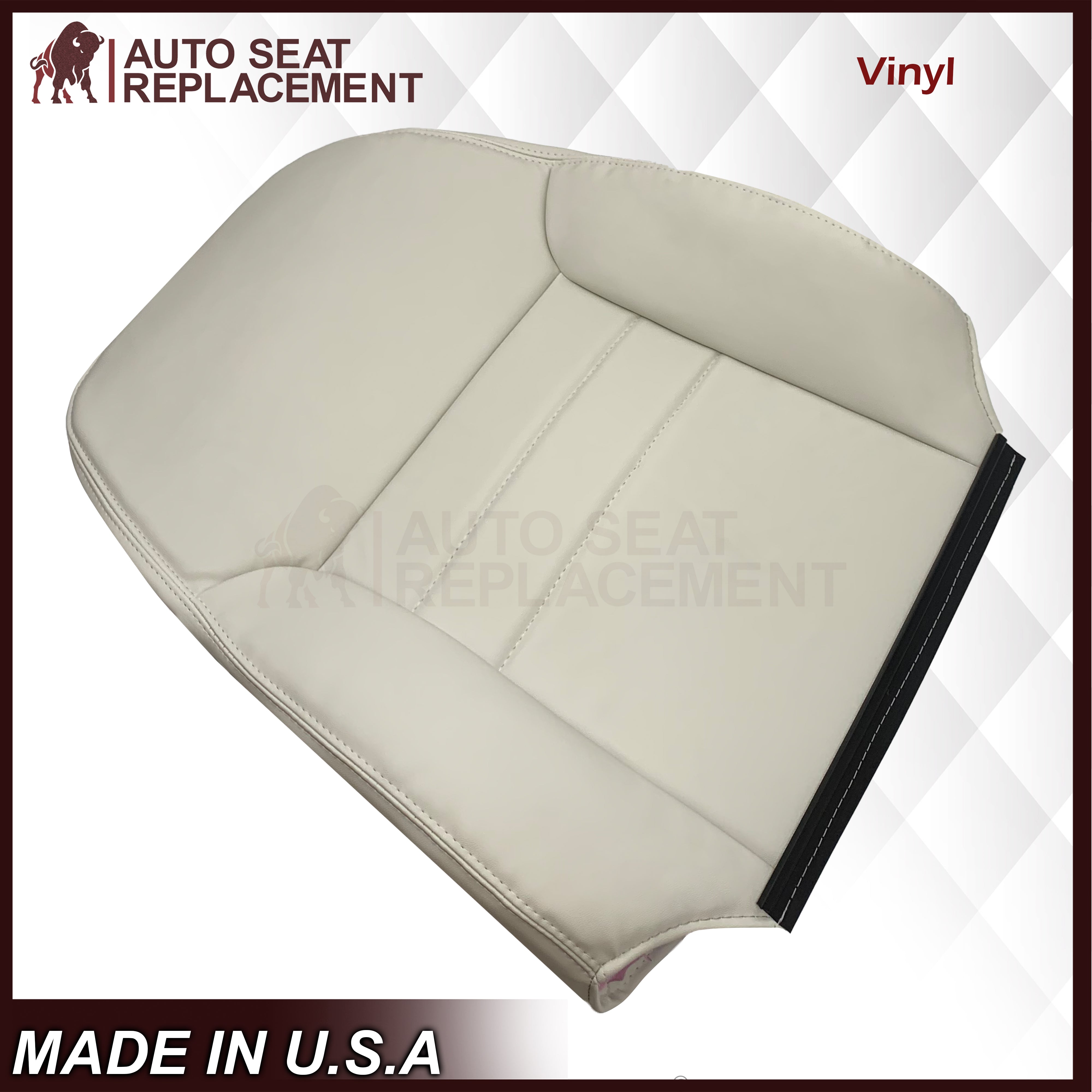 1994-1998 Ford Mustang V6 Premium Oxford White Seat Covers - Perfect Fit Replacement for Classic Mustang Models | Ideal for Car Restoration & Interior Upgrade