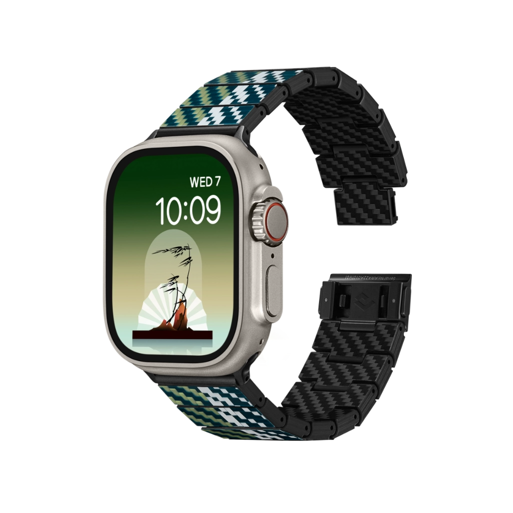 Premium Carbon Fiber Watch Band for Apple Watch Series 8/7/6/SE - Lightweight & Durable Replacement Strap for Workout, Running & Everyday Use