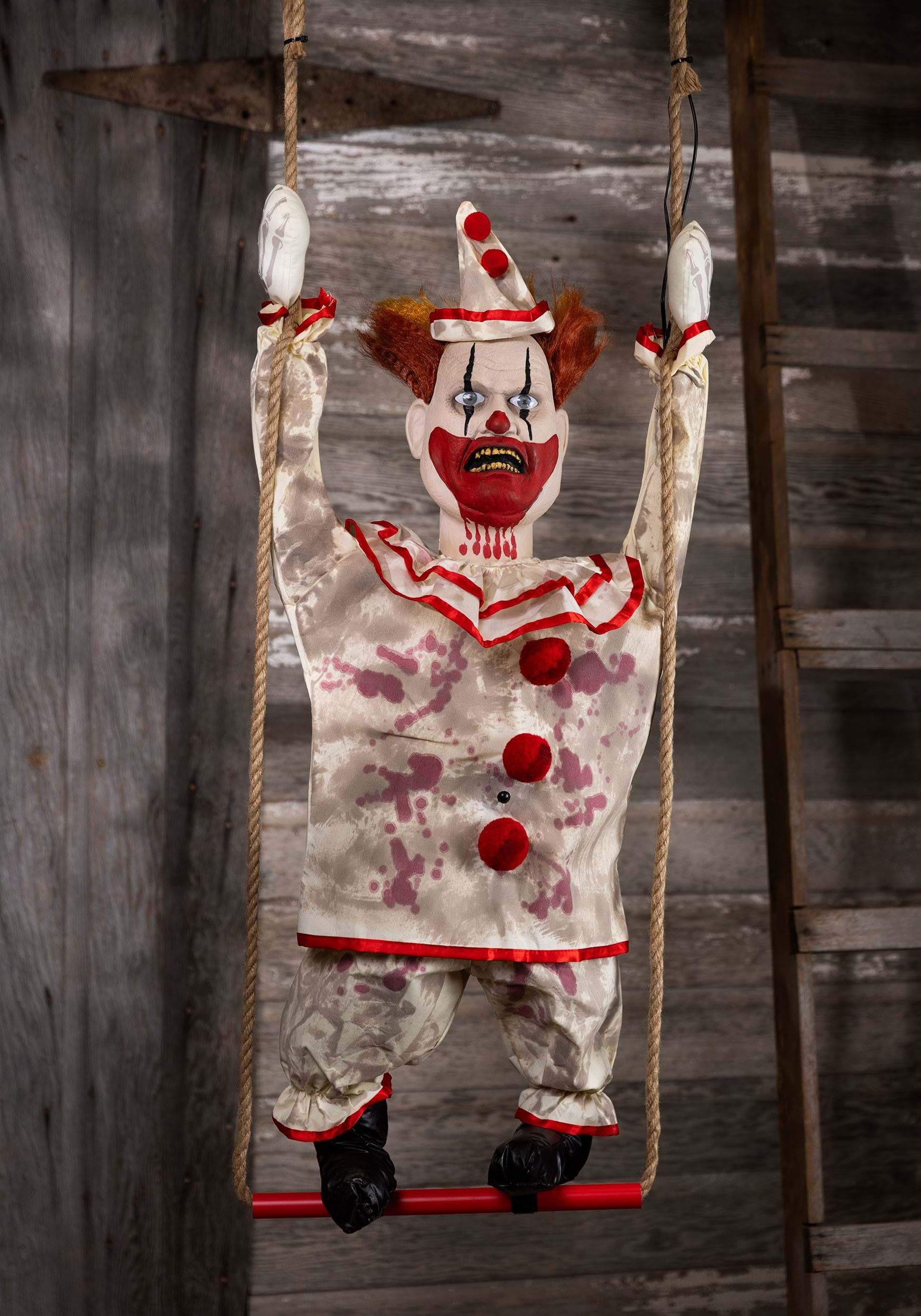 Happy Clown Doll - Animated Swinging Prop for Parties & Decor