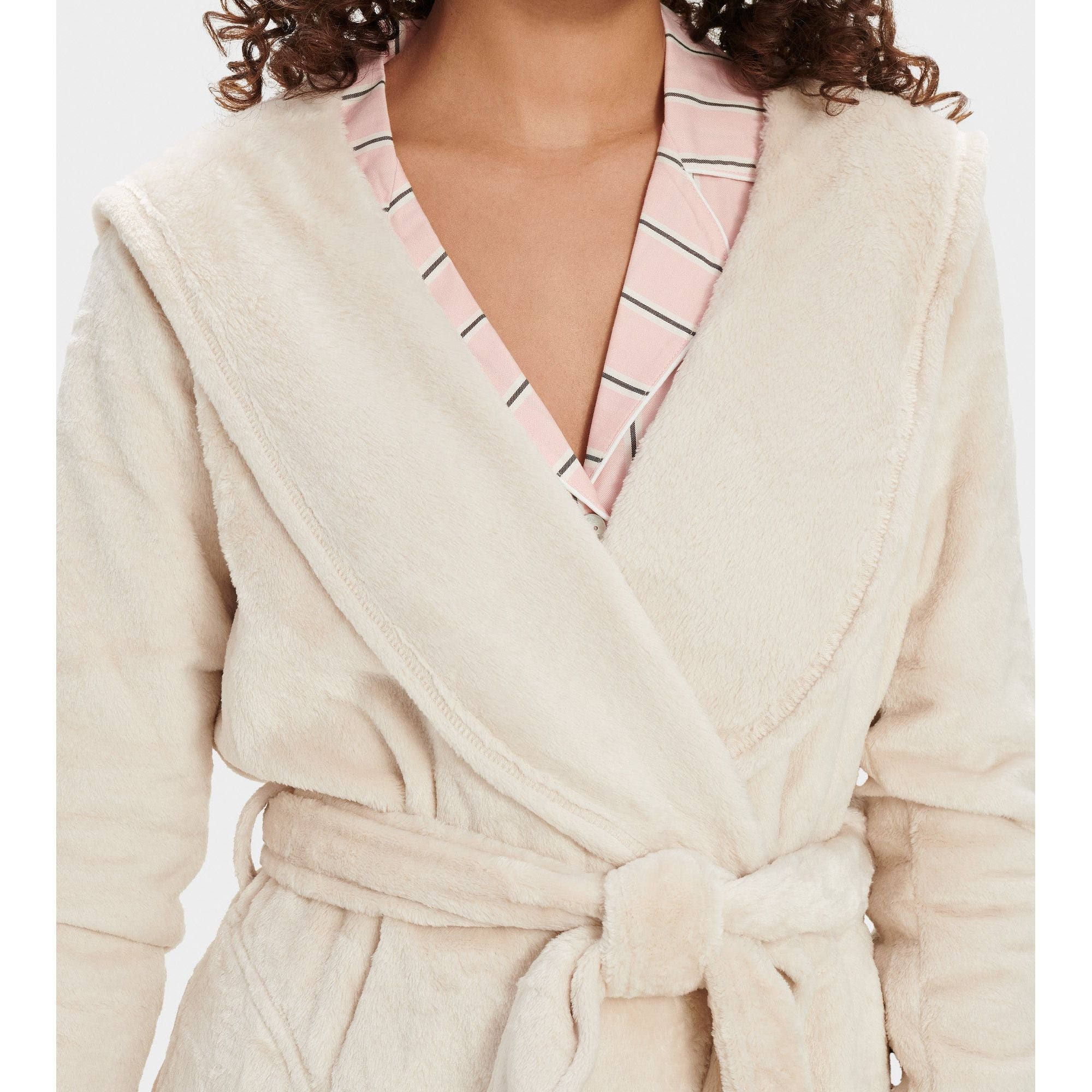 UGG Women's Miranda Fleece Robe - Soft Plush Loungewear in Moonbeam Color | Cozy Homewear for Relaxing Evenings & Spa Days