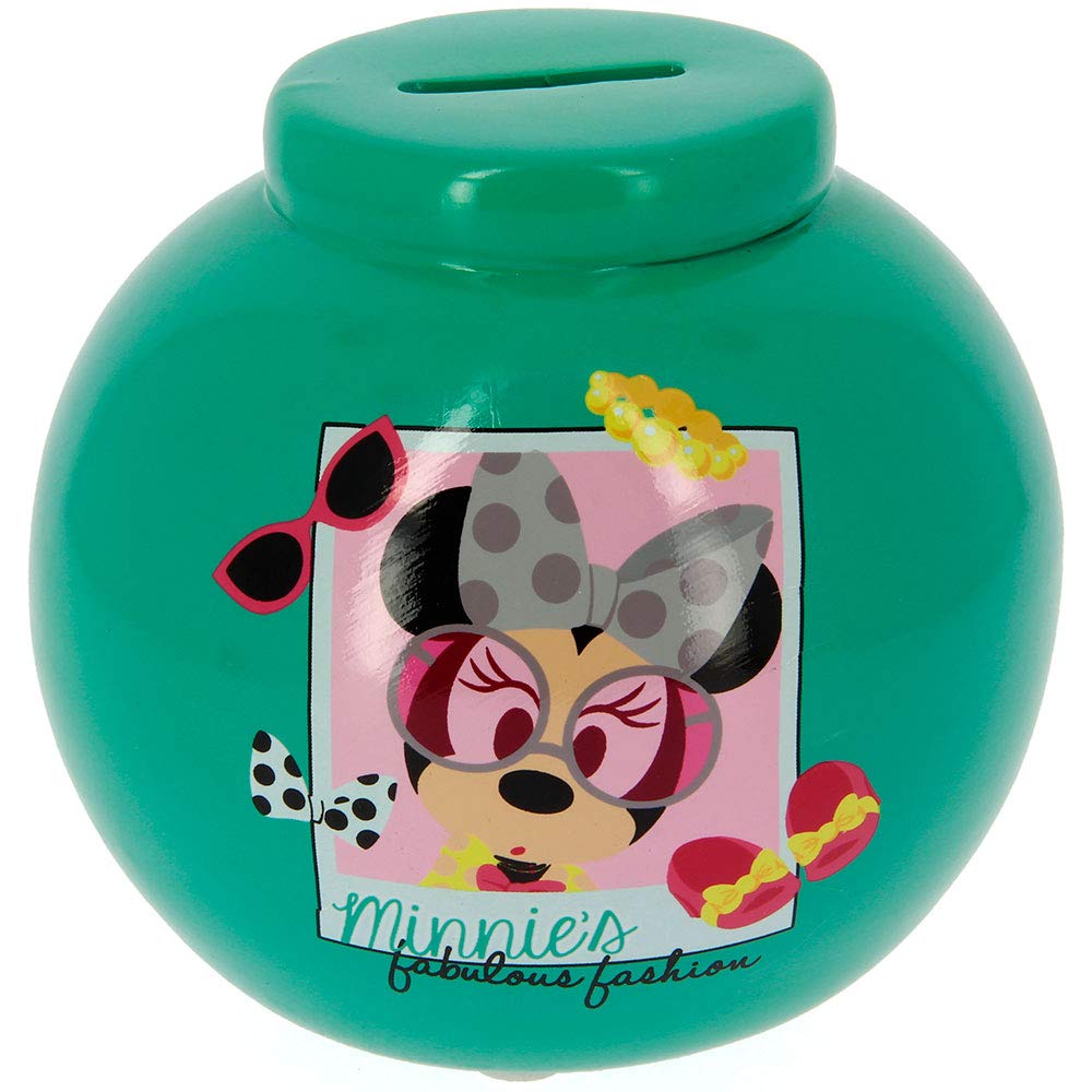 Minnie Mouse Fashion Star Money Bank - Cute Piggy Bank for Kids, Girls Room Decor, Birthday Gift & Savings Jar for Coins