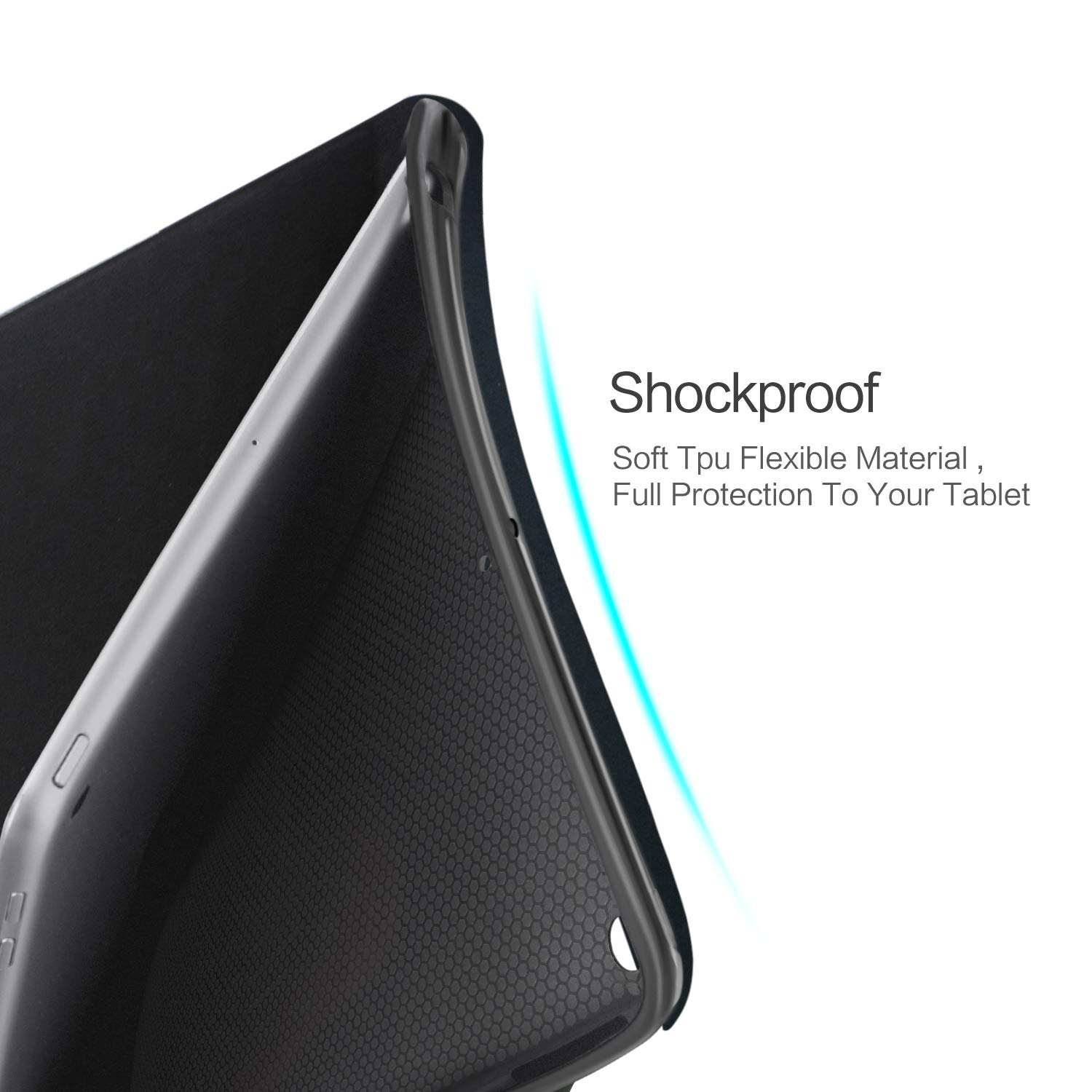 Premium Leather Folio Case for iPad Air 2/1 & iPad 6th/5th Gen 9.7